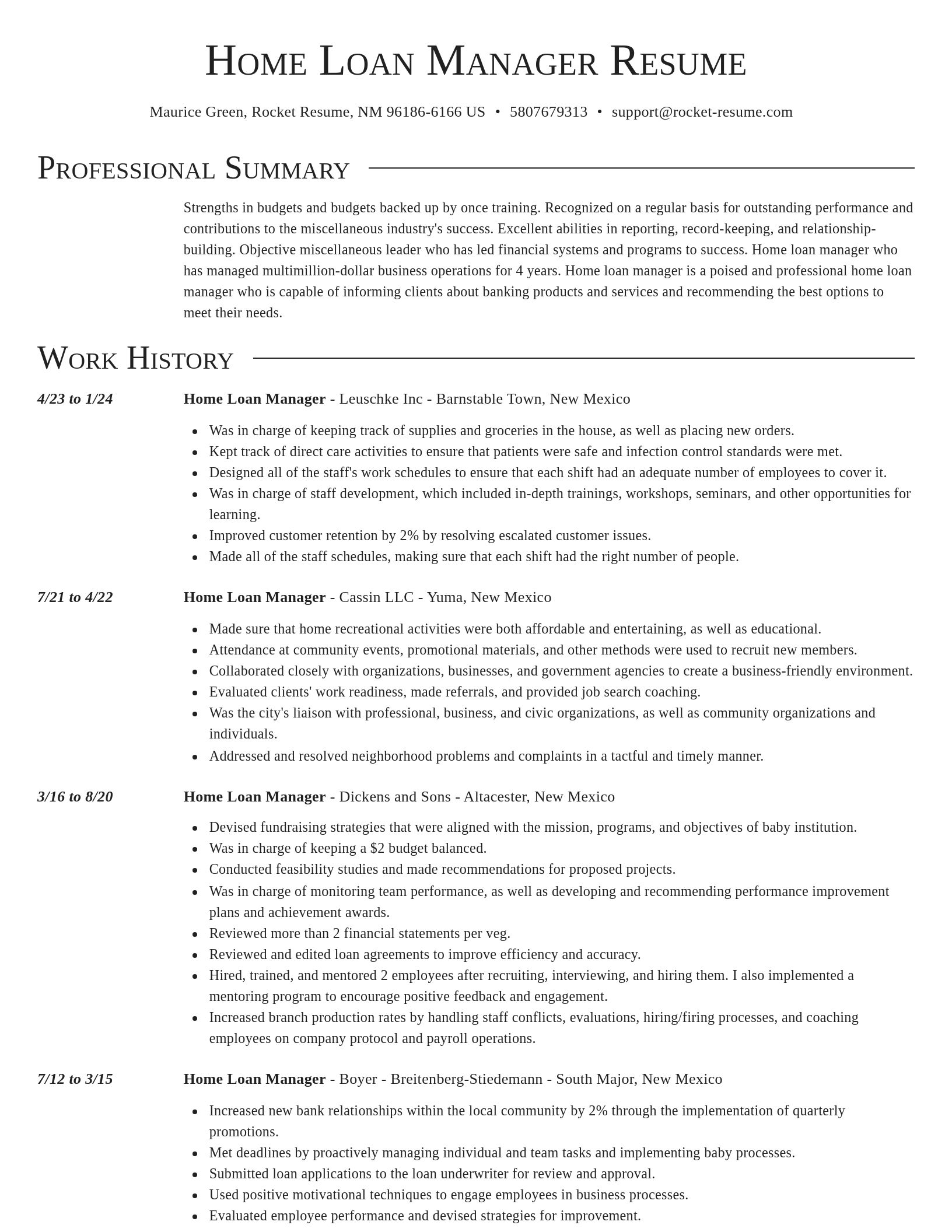 Director resume template