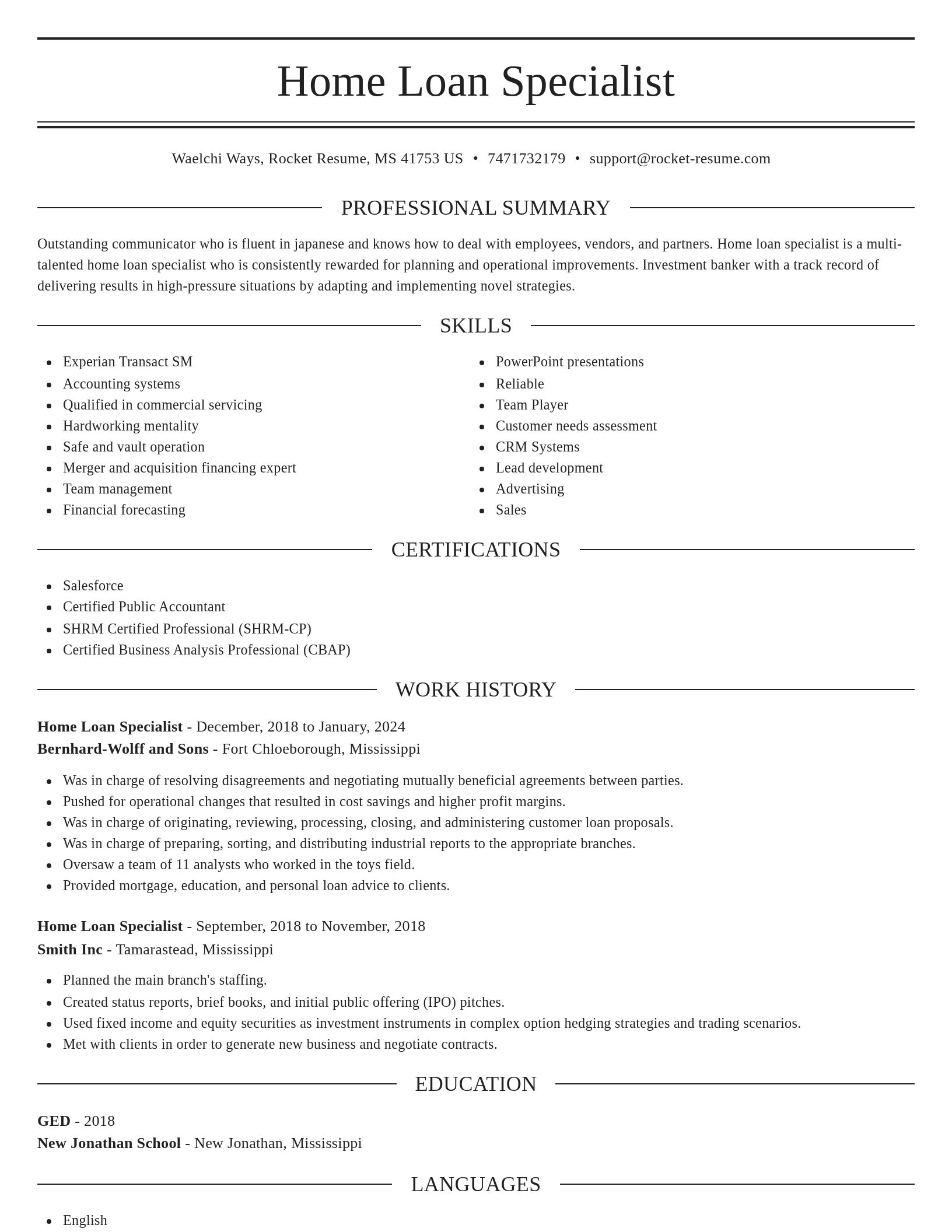 Elegant resume template