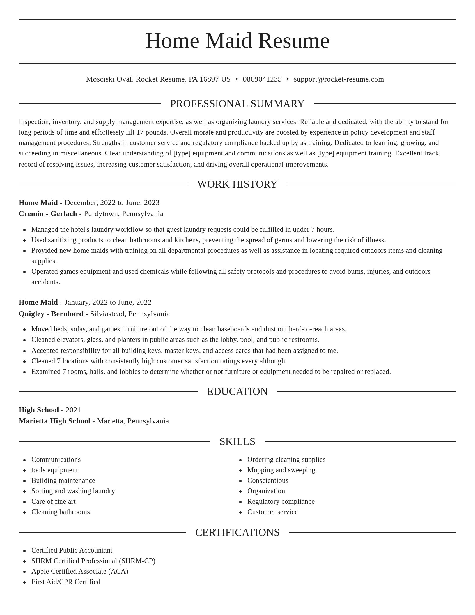 Elegant resume template
