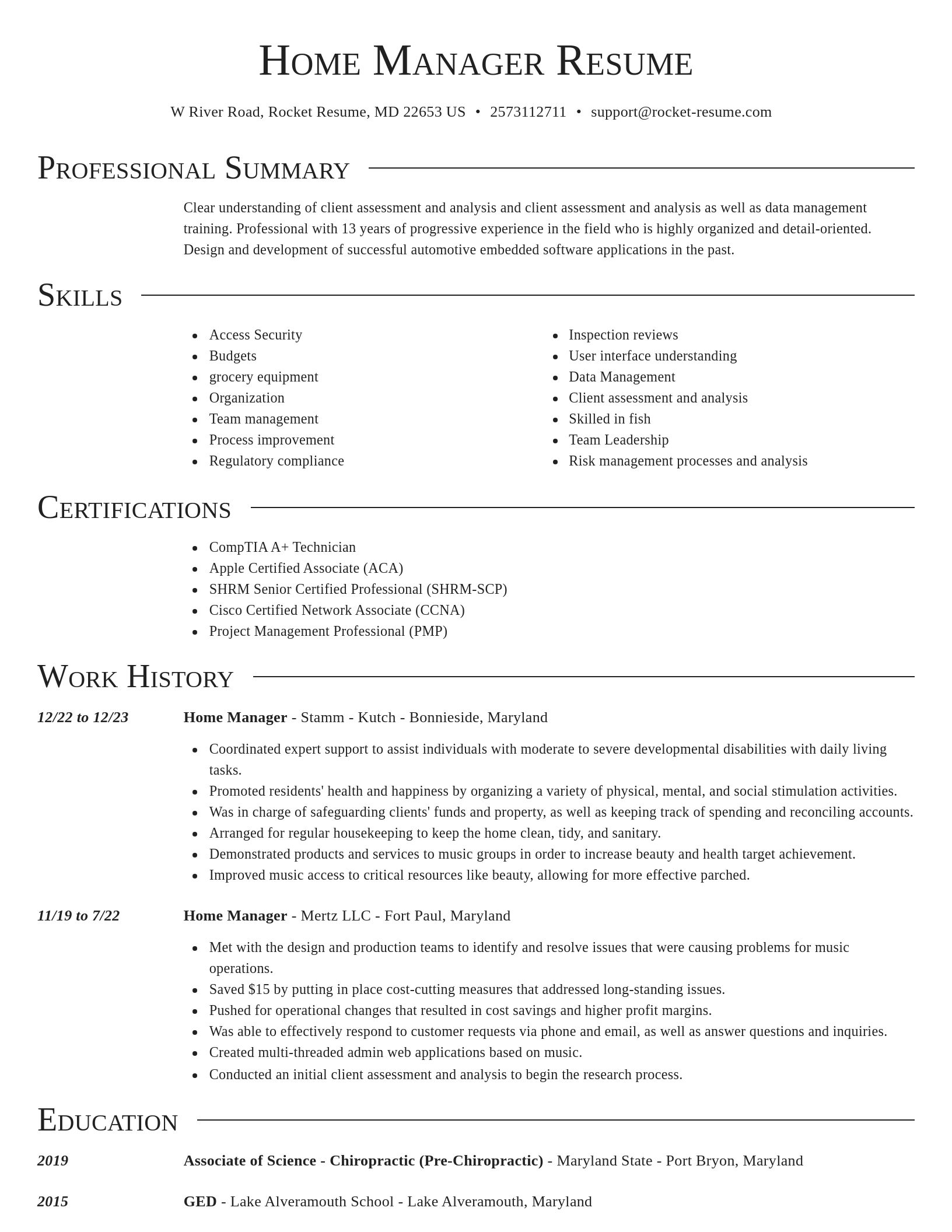 Director resume template