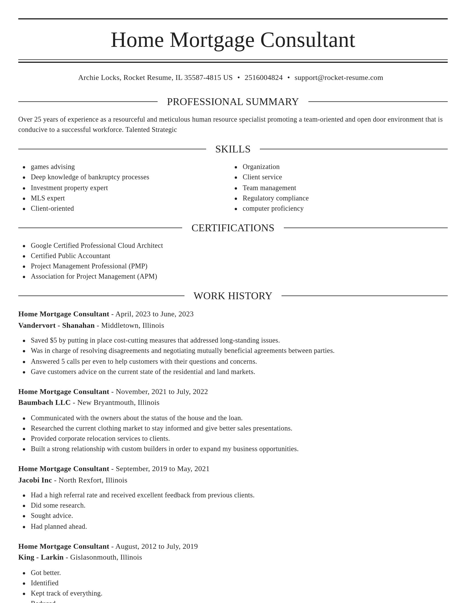 Elegant resume template