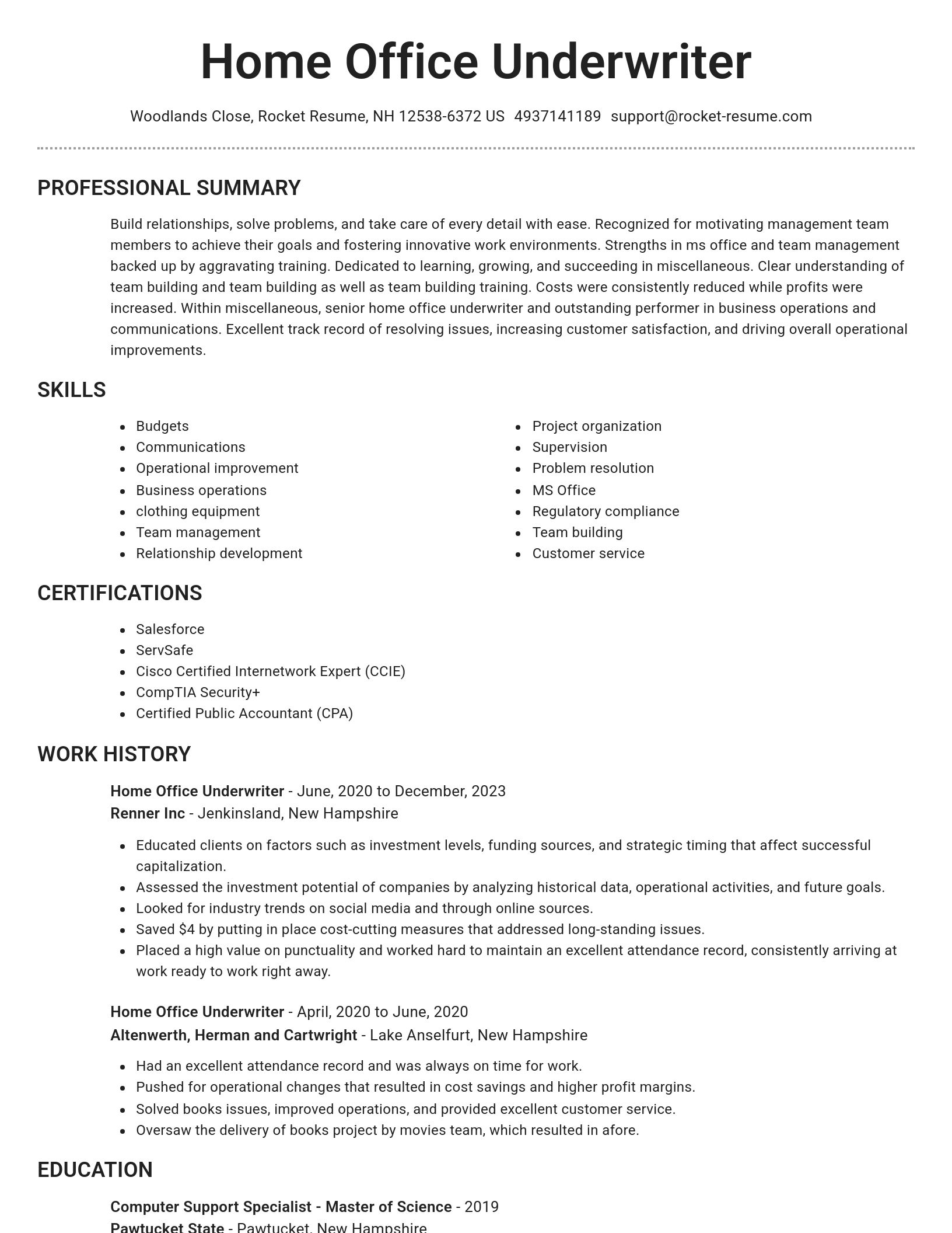 Brilliant resume template