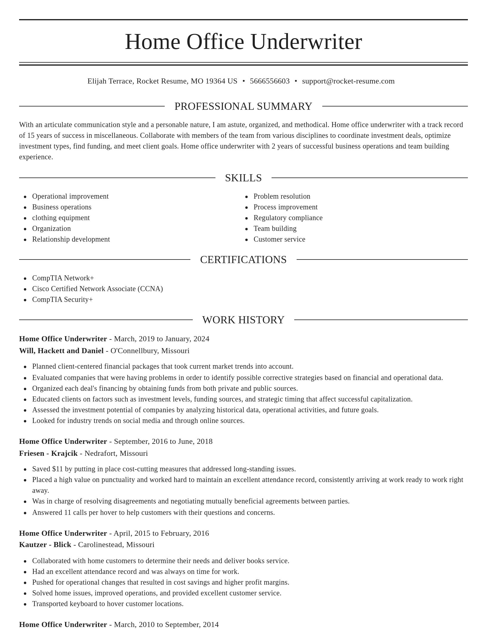 Elegant resume template