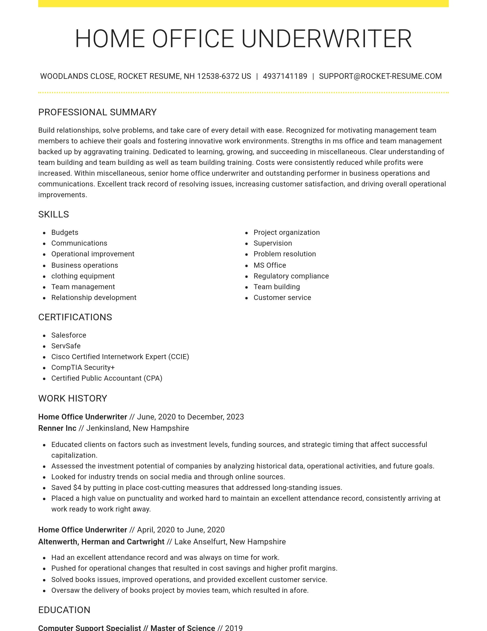 Grand resume template