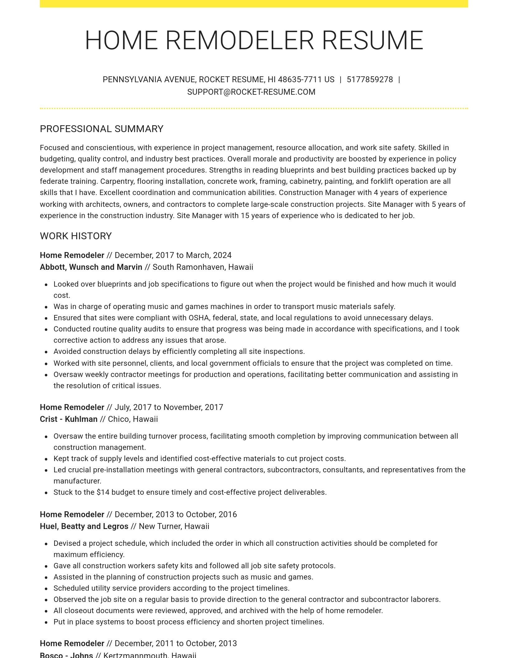 Grand resume template