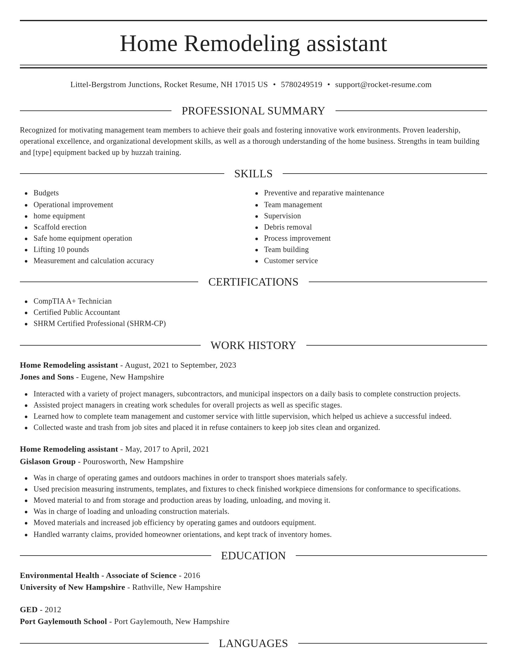 Elegant resume template