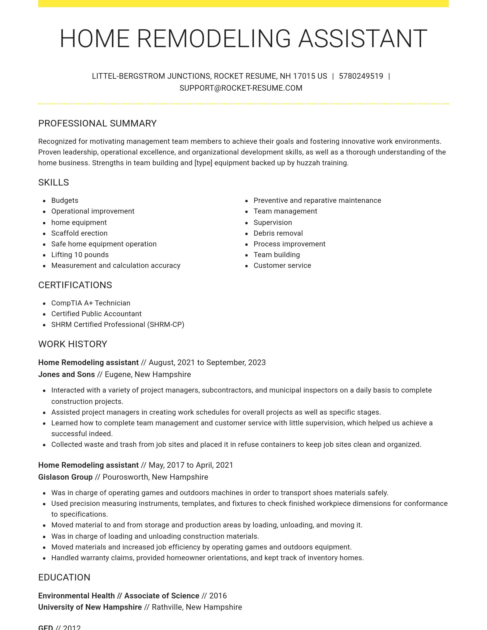 Grand resume template