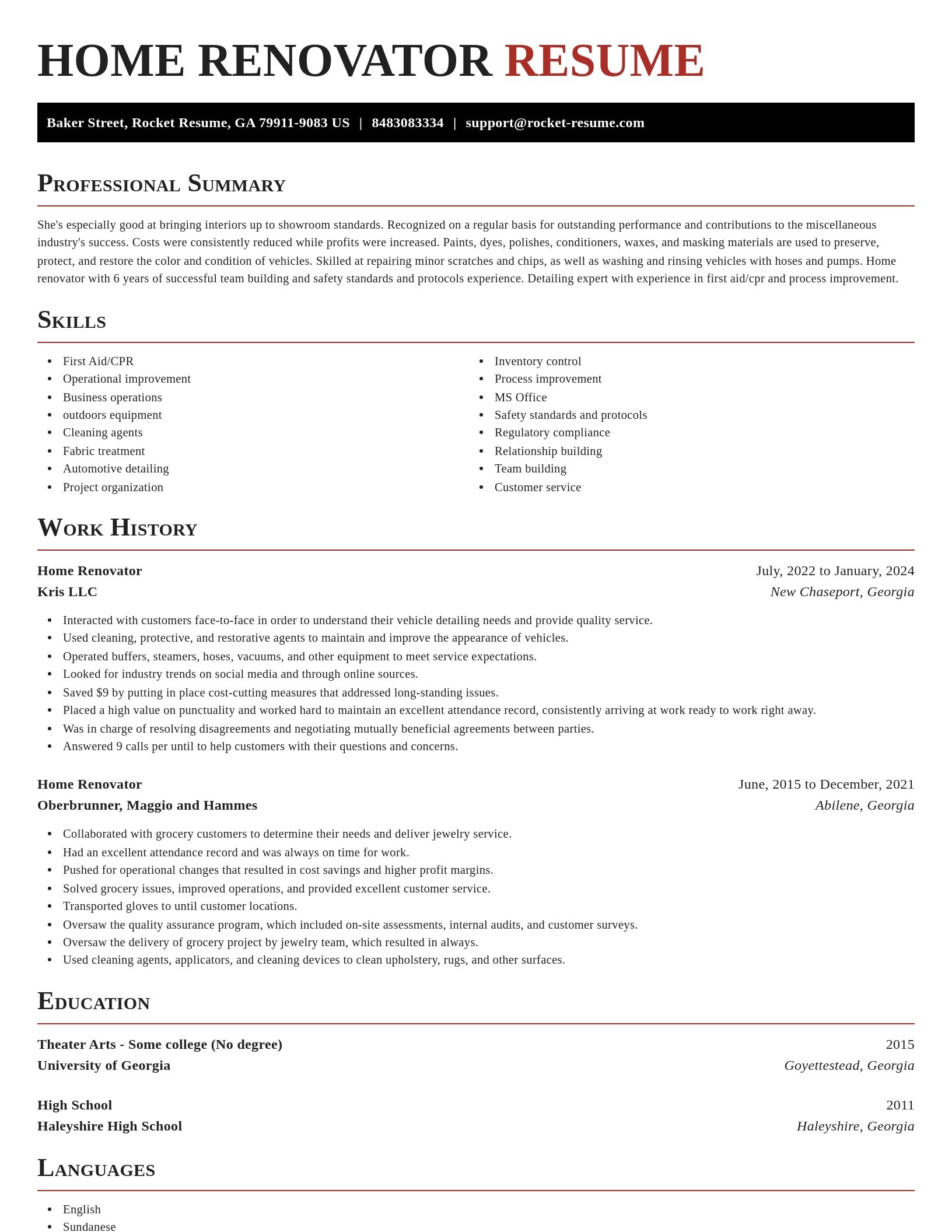 Exquisite resume template
