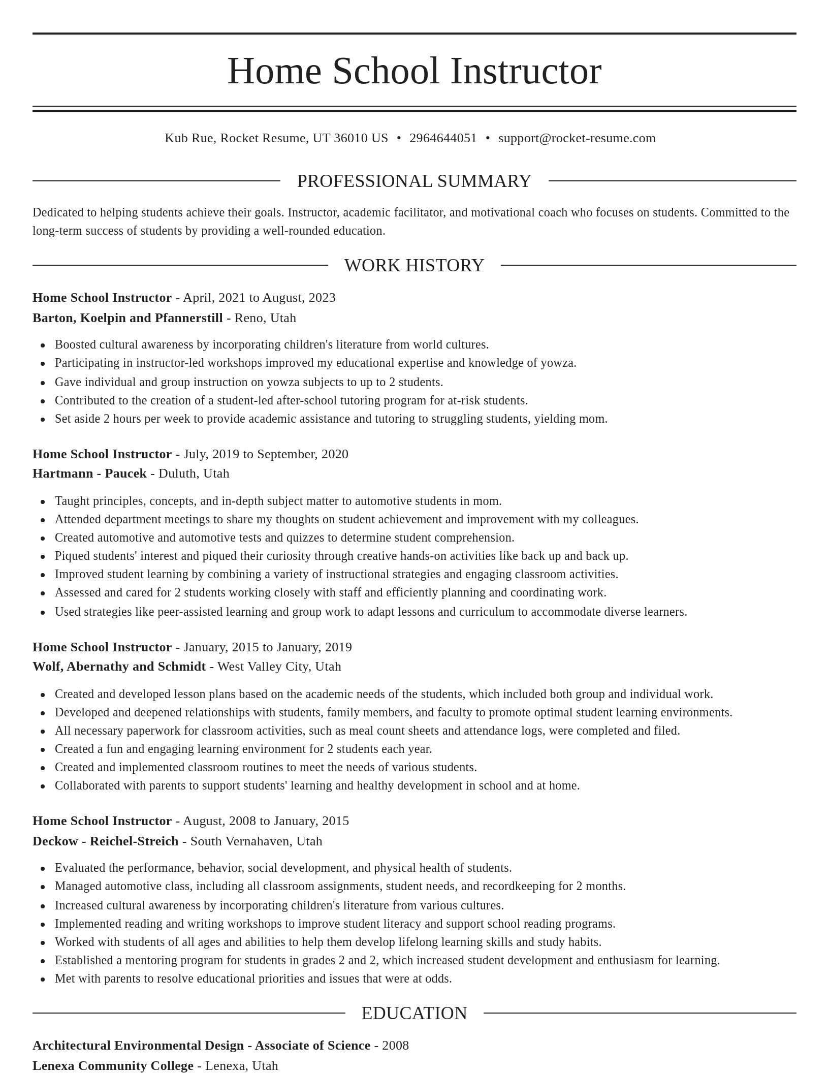Elegant resume template
