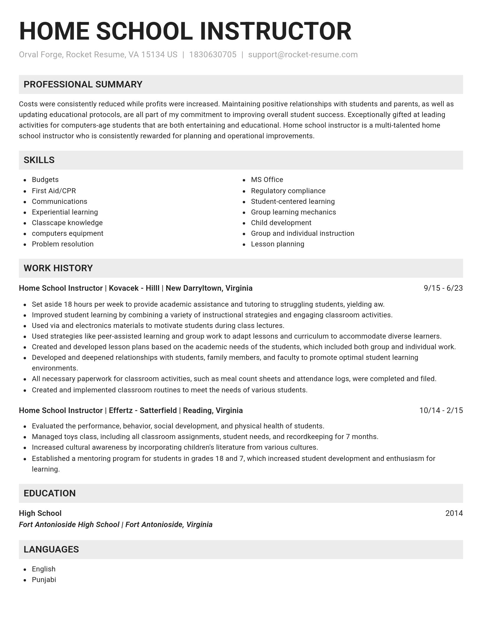 Genius resume template