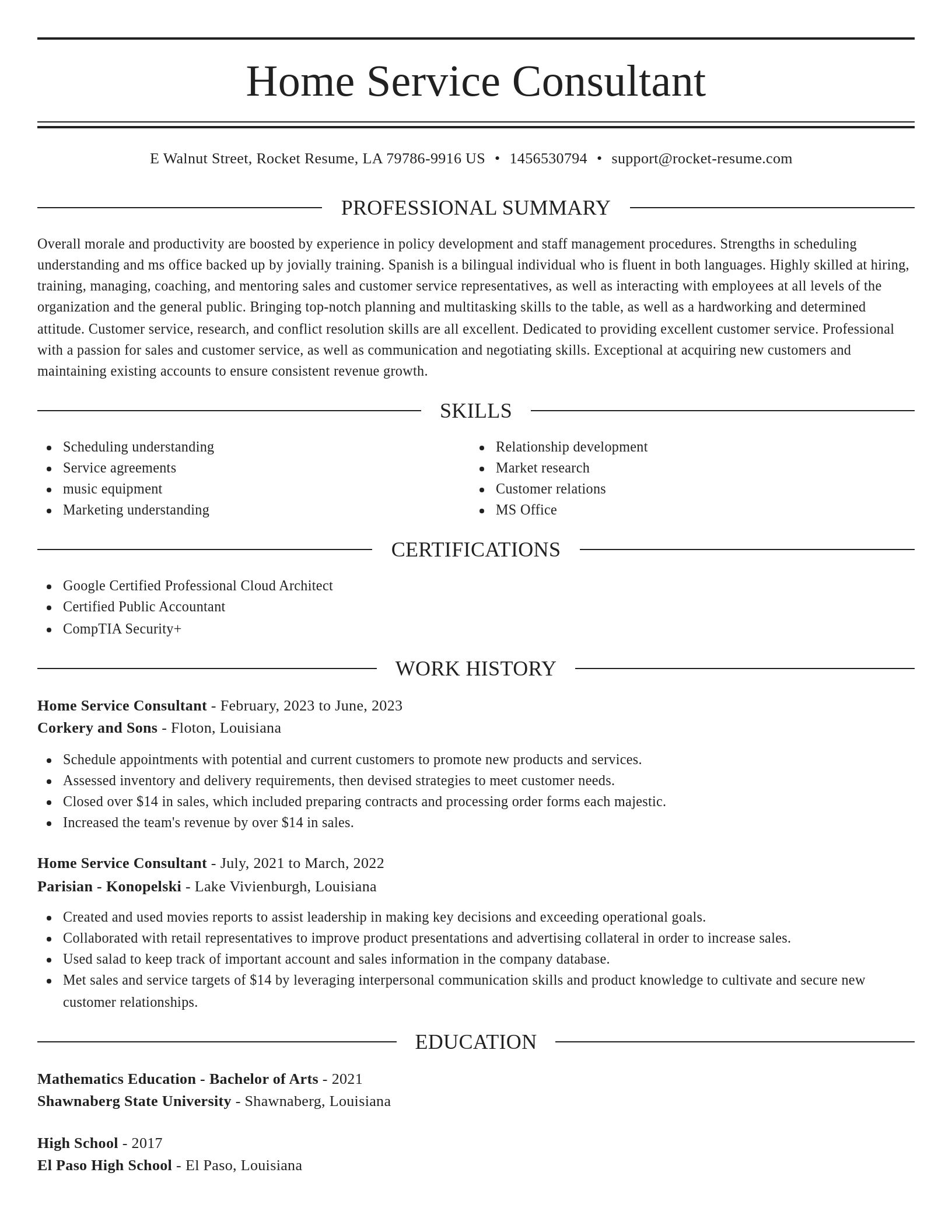 Elegant resume template
