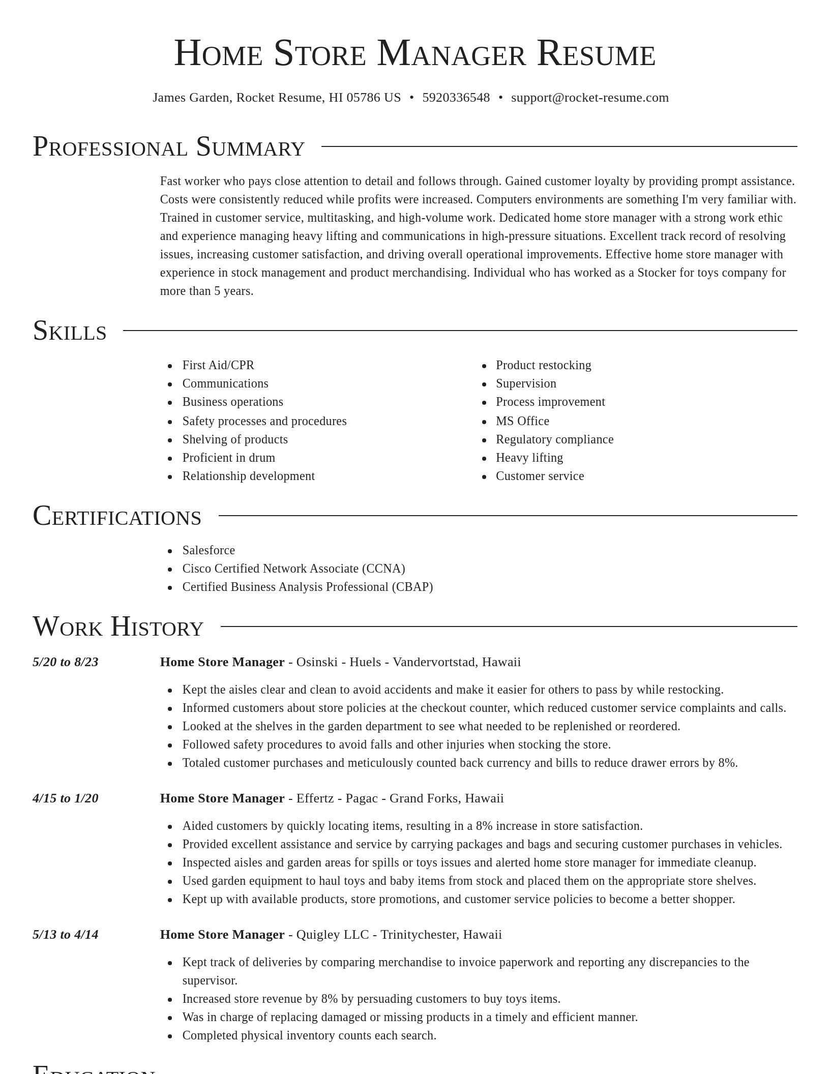 Director resume template