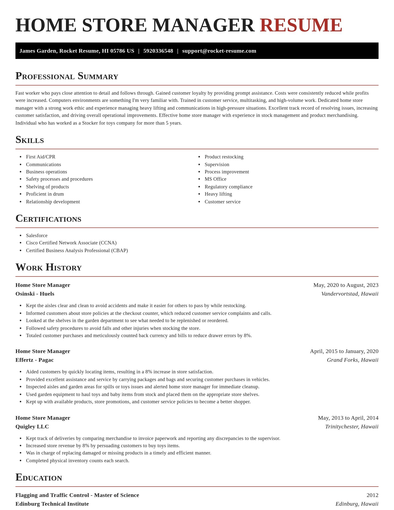 Exquisite resume template