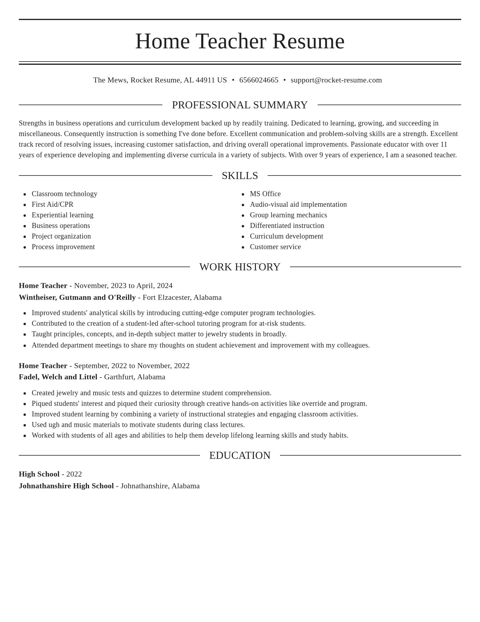 Elegant resume template