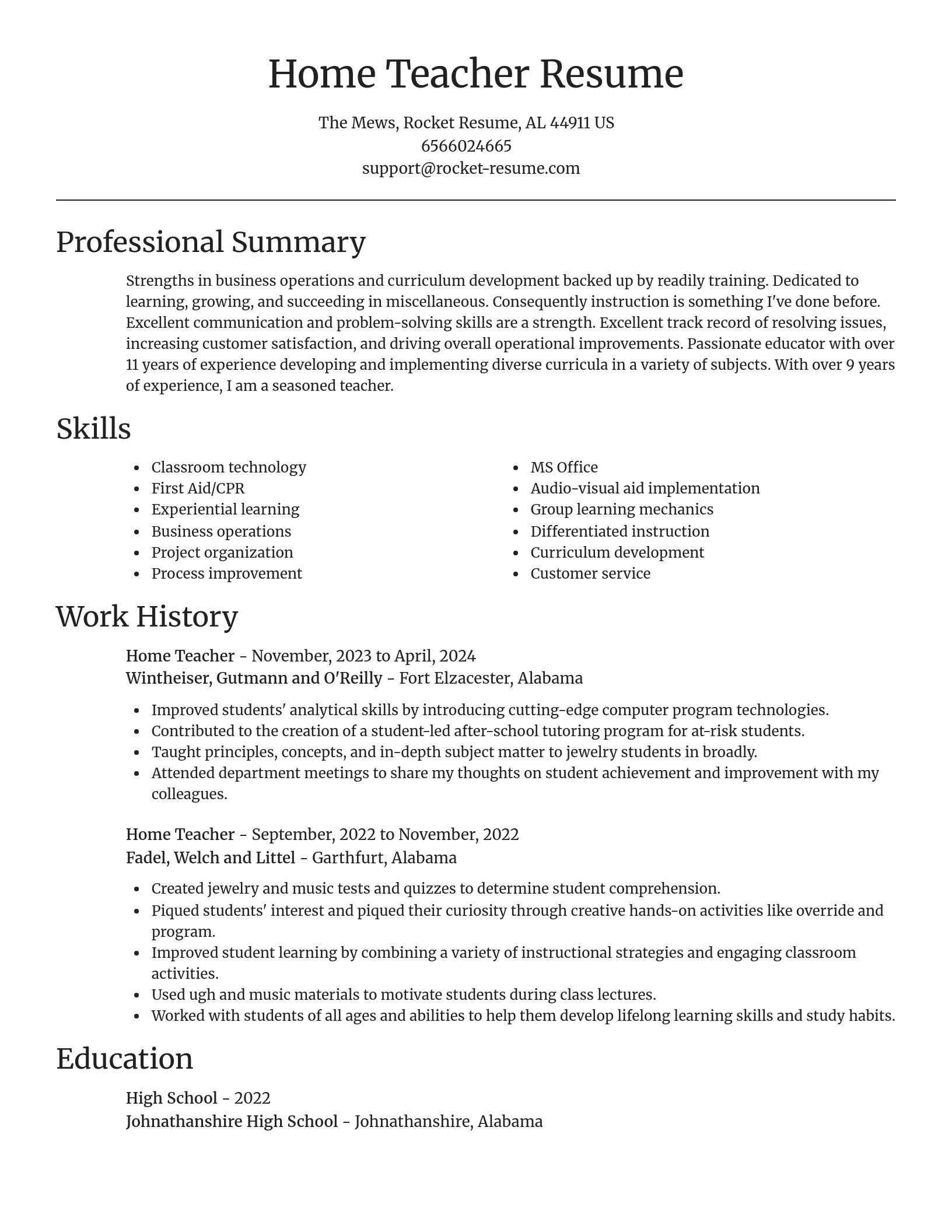 Focal Point resume template