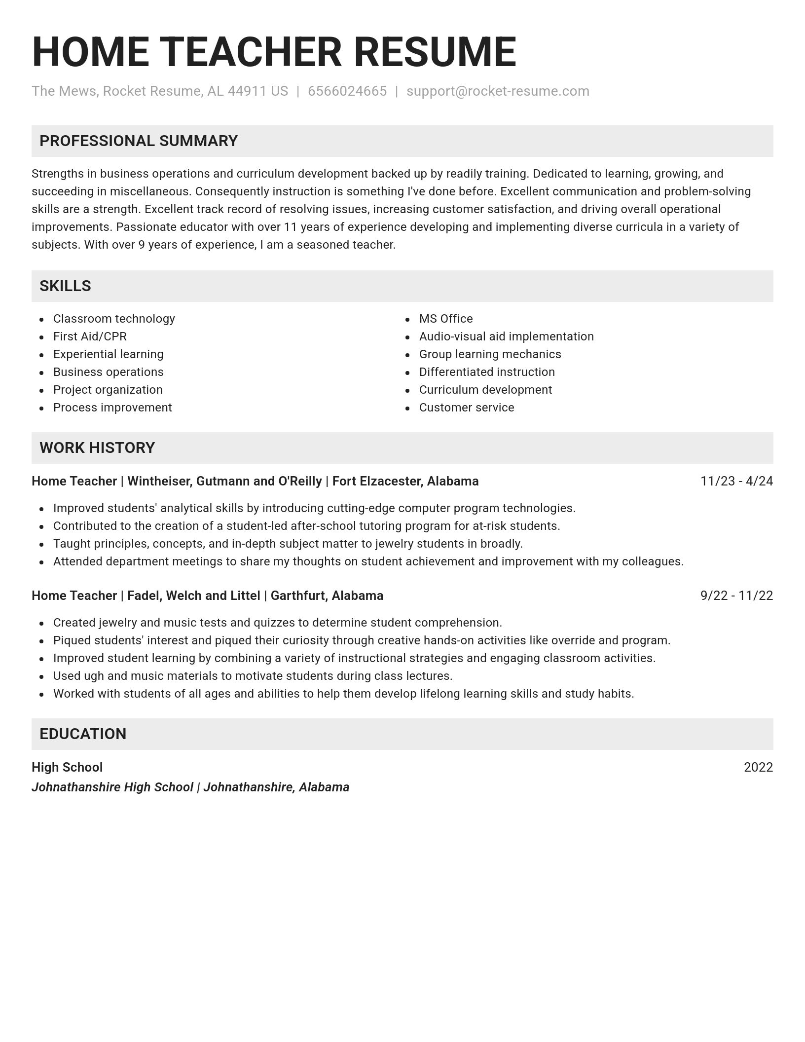 Genius resume template