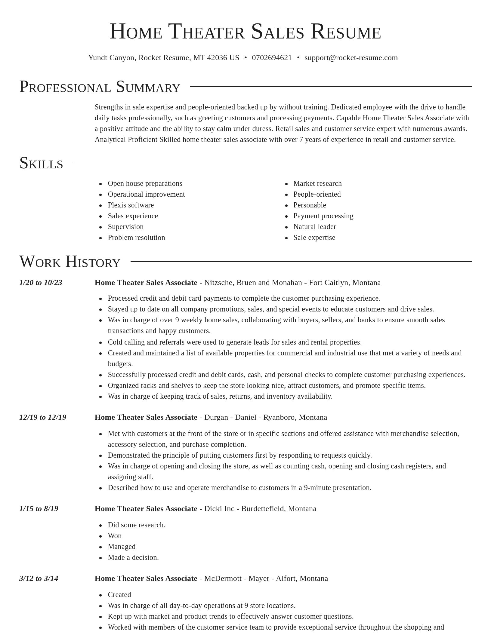 Director resume template