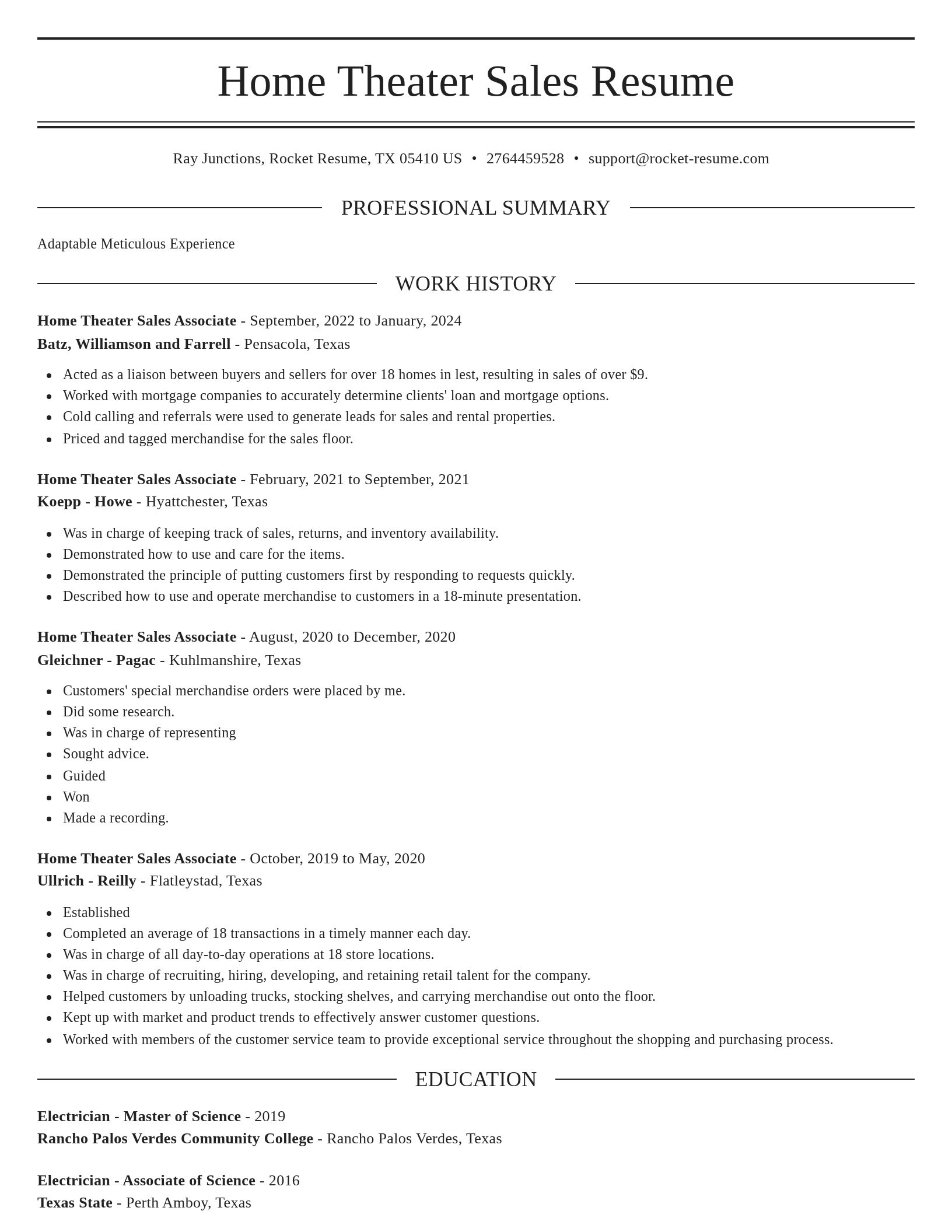 Elegant resume template