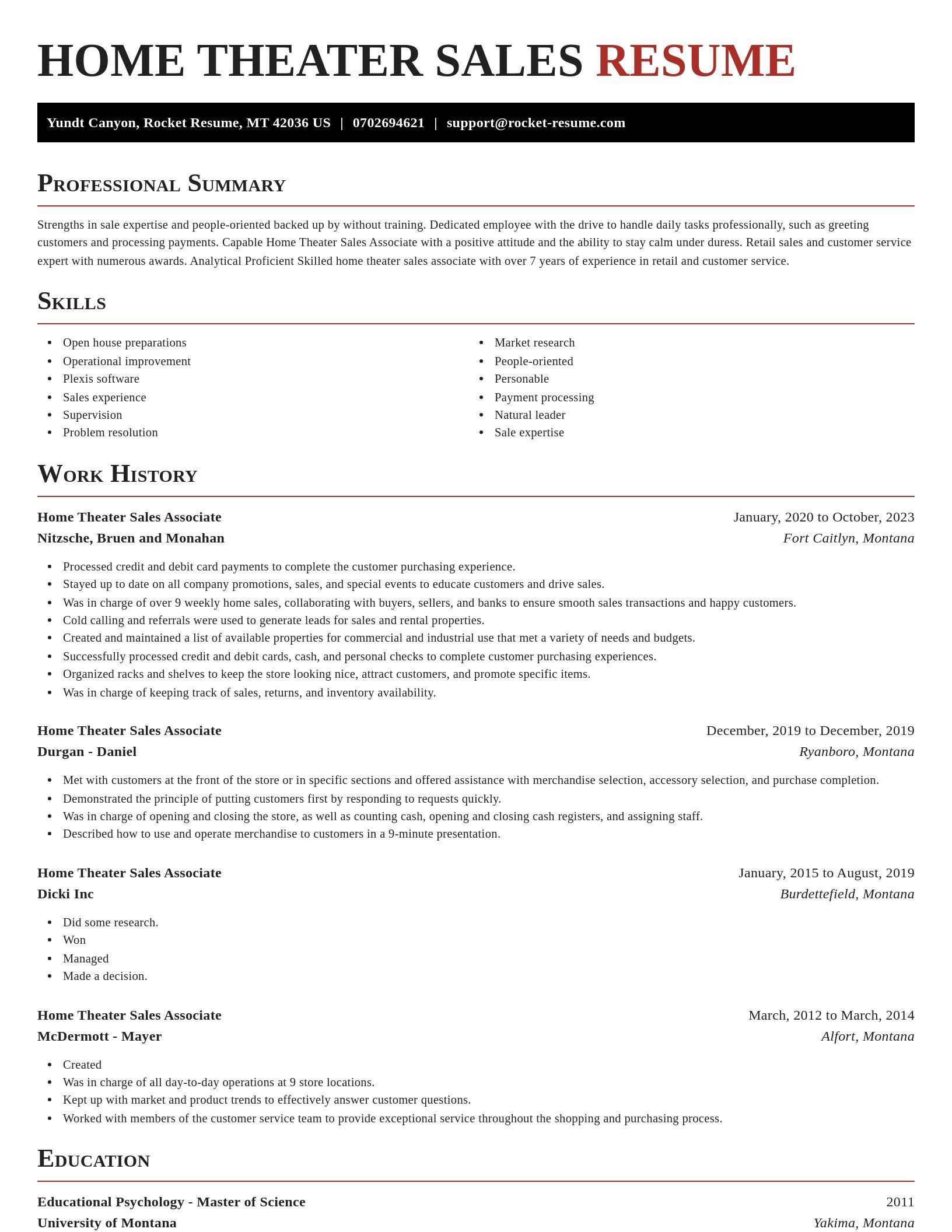 Exquisite resume template