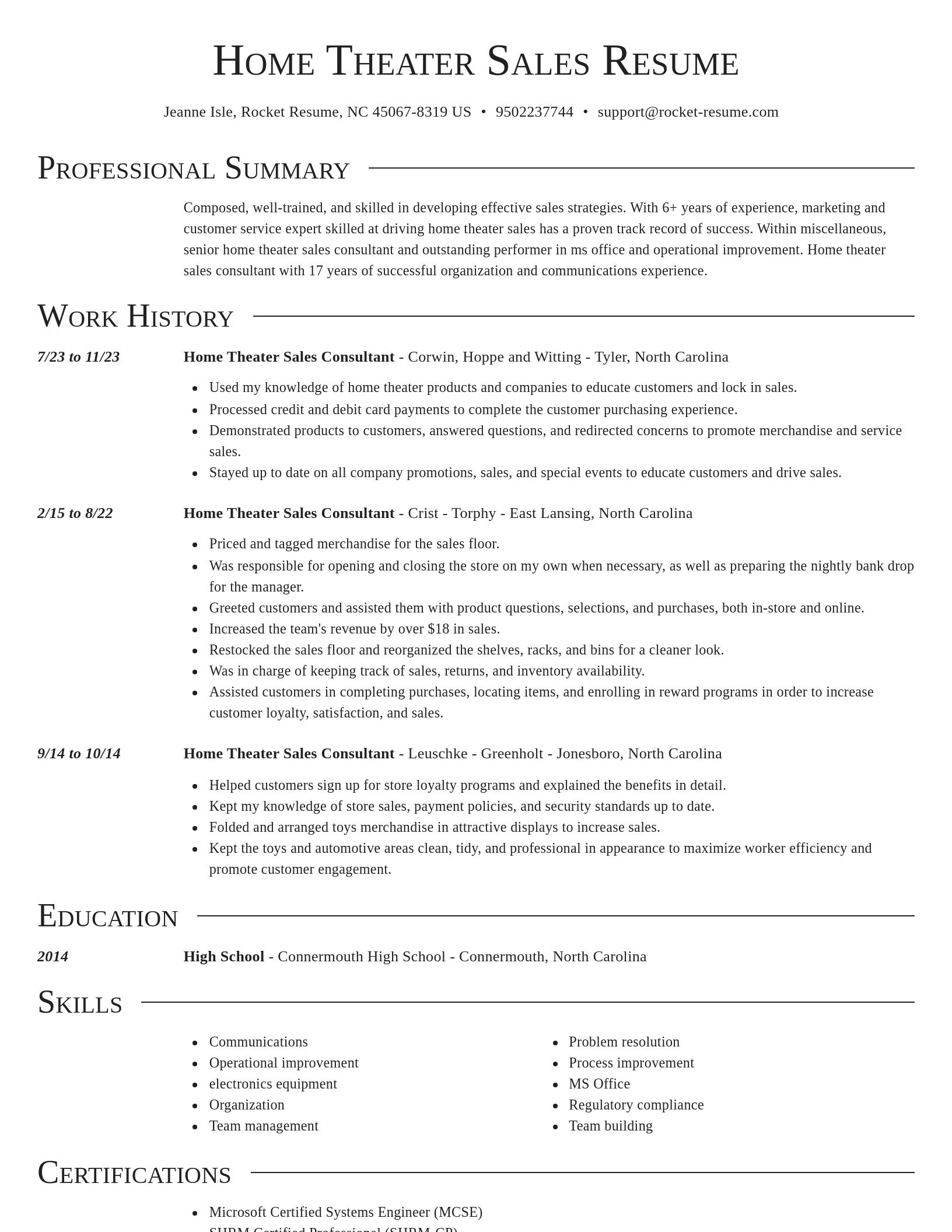 Director resume template