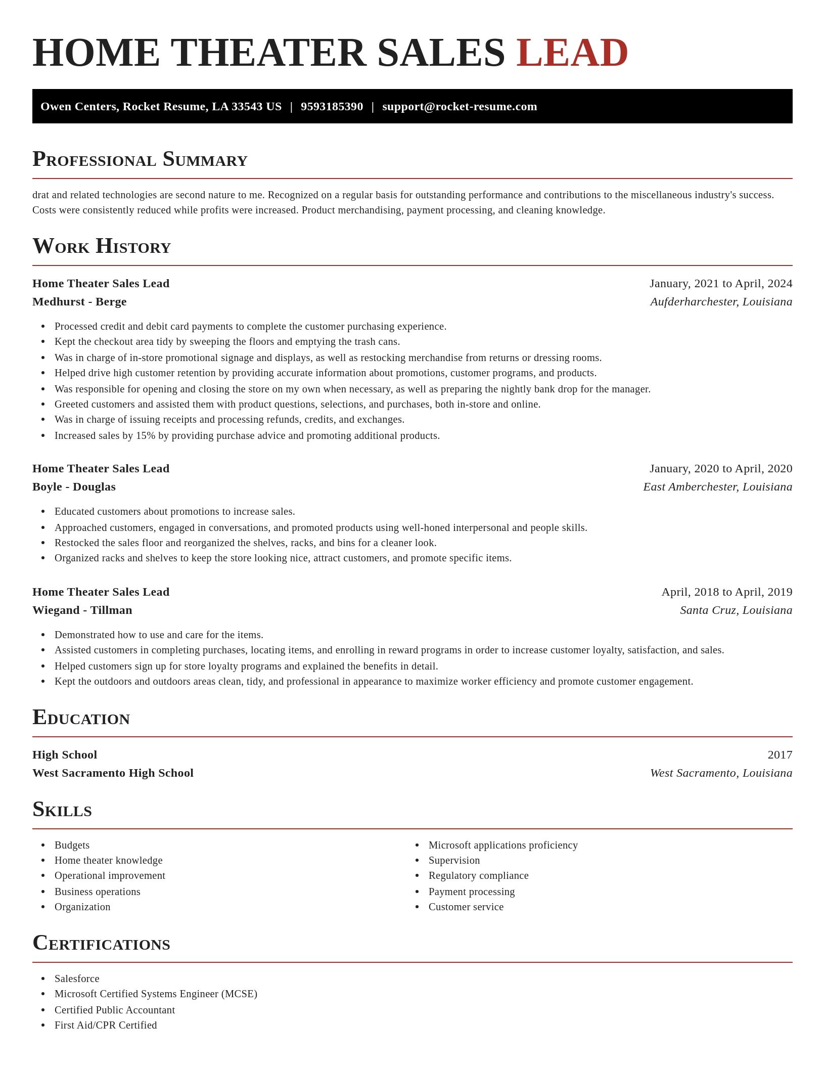 Exquisite resume template