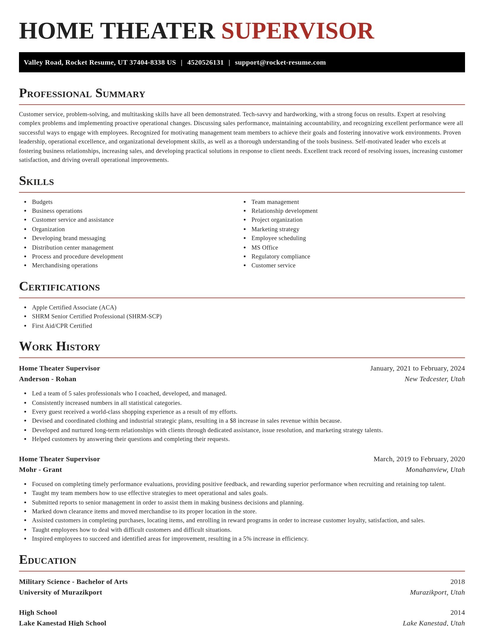 Exquisite resume template