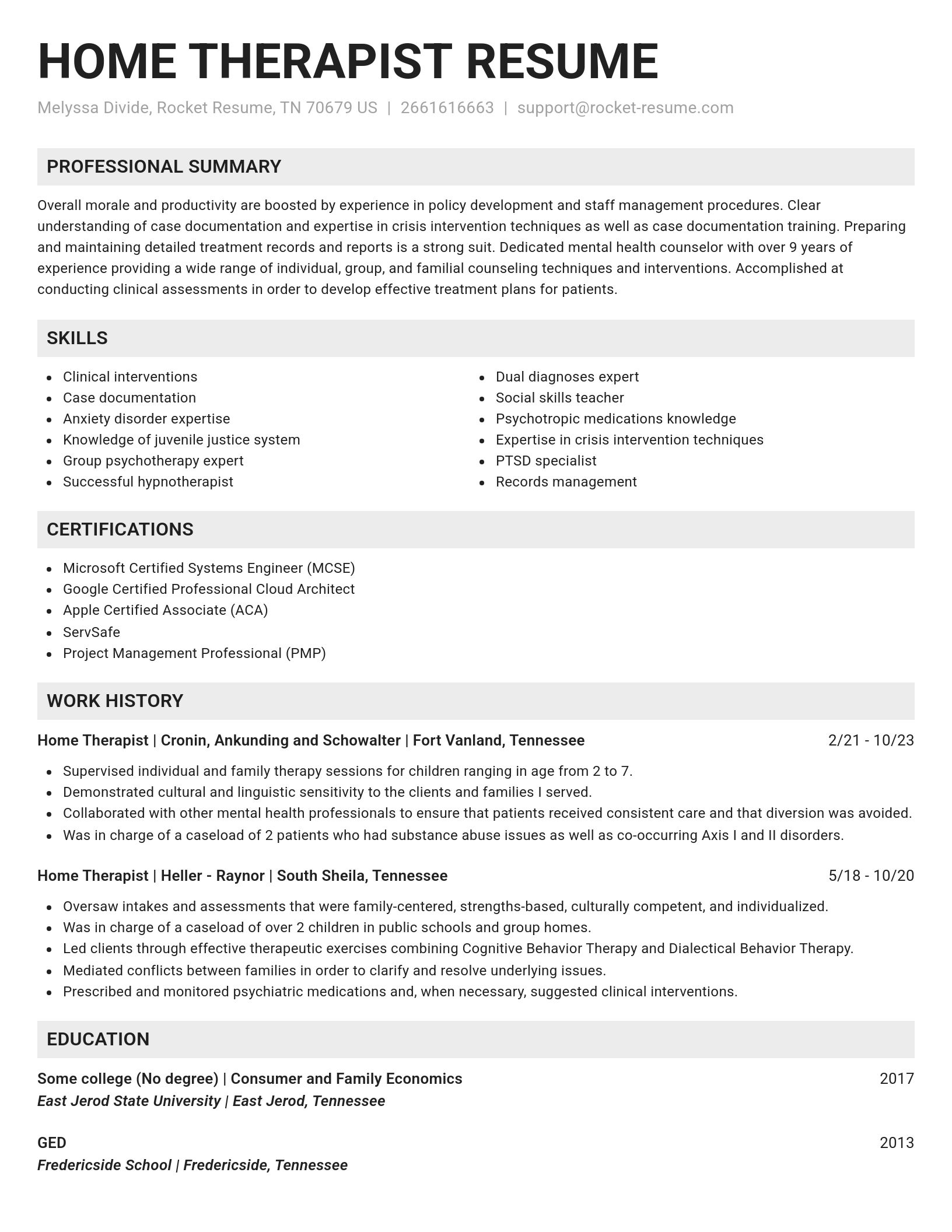 Genius resume template