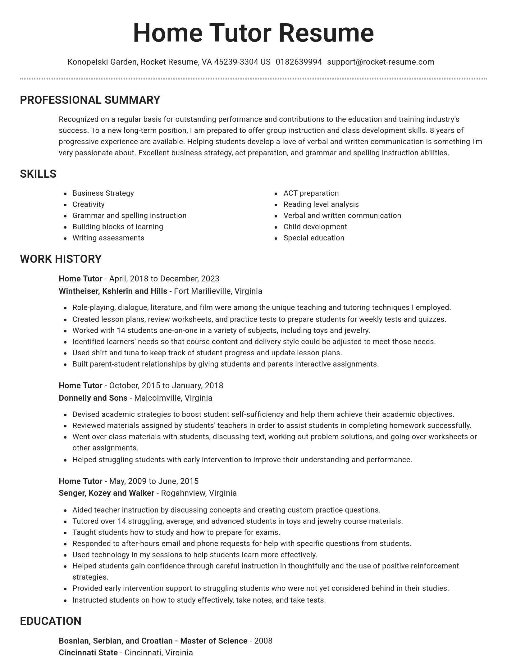 Brilliant resume template