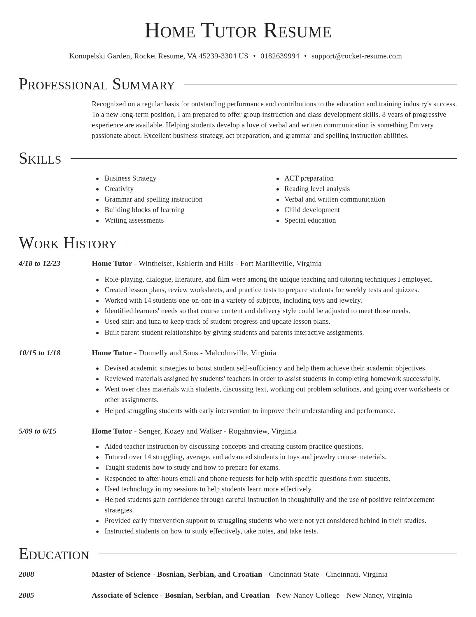 Director resume template