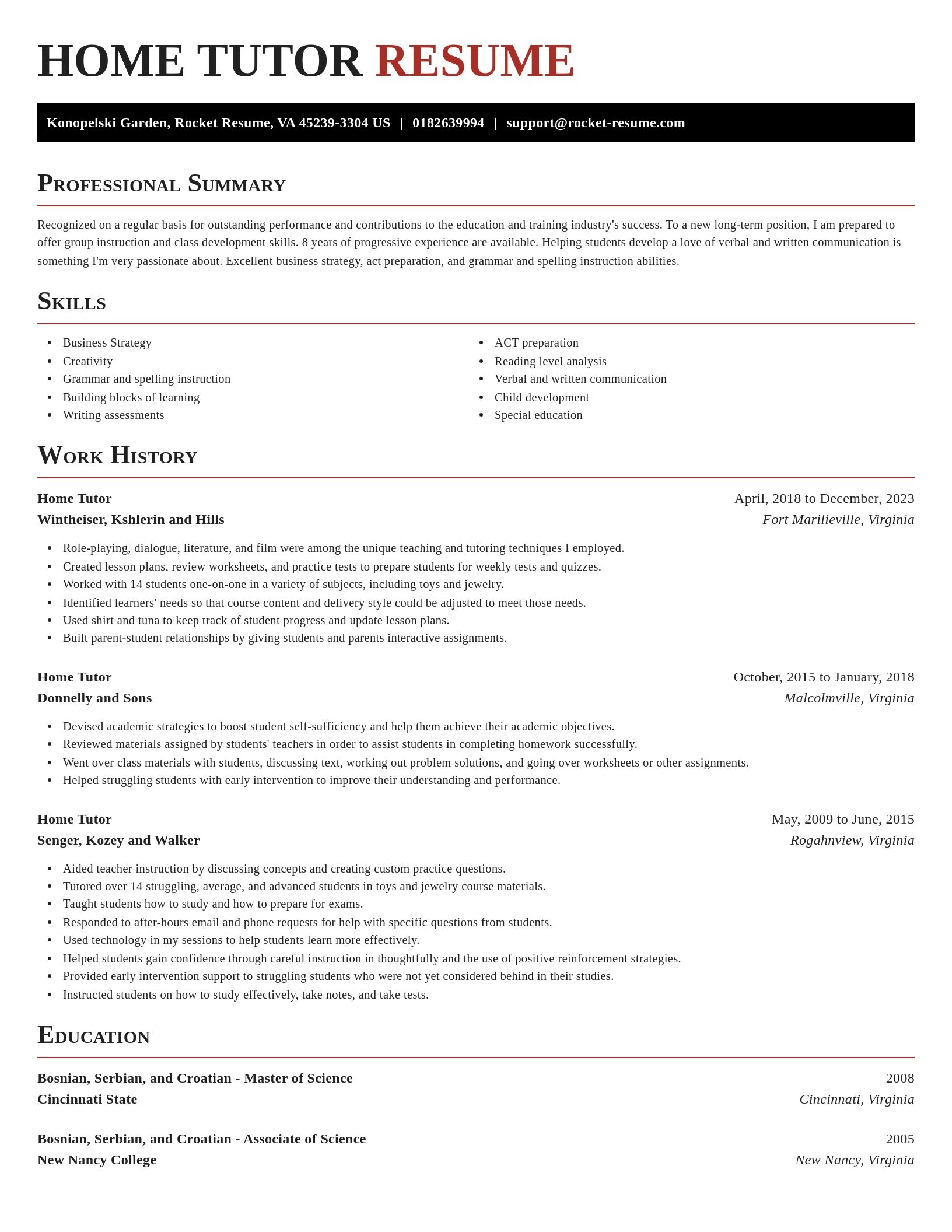 Exquisite resume template