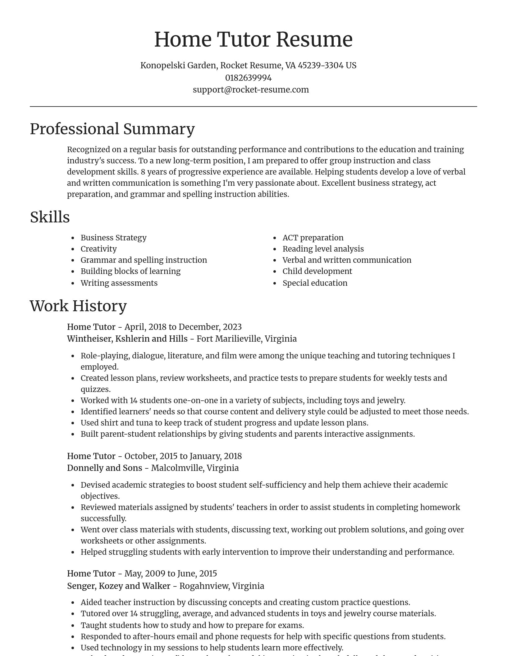 Focal Point resume template