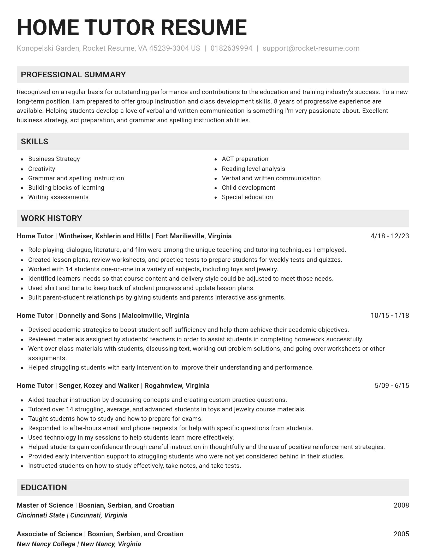 Genius resume template