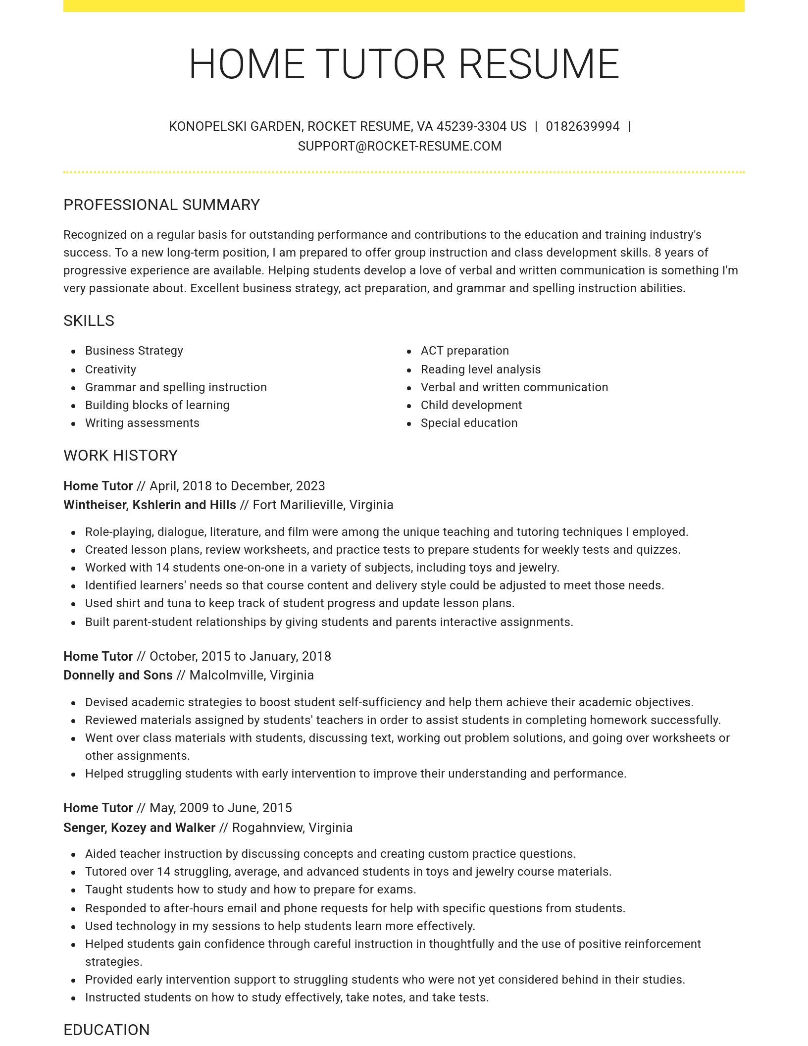 Grand resume template