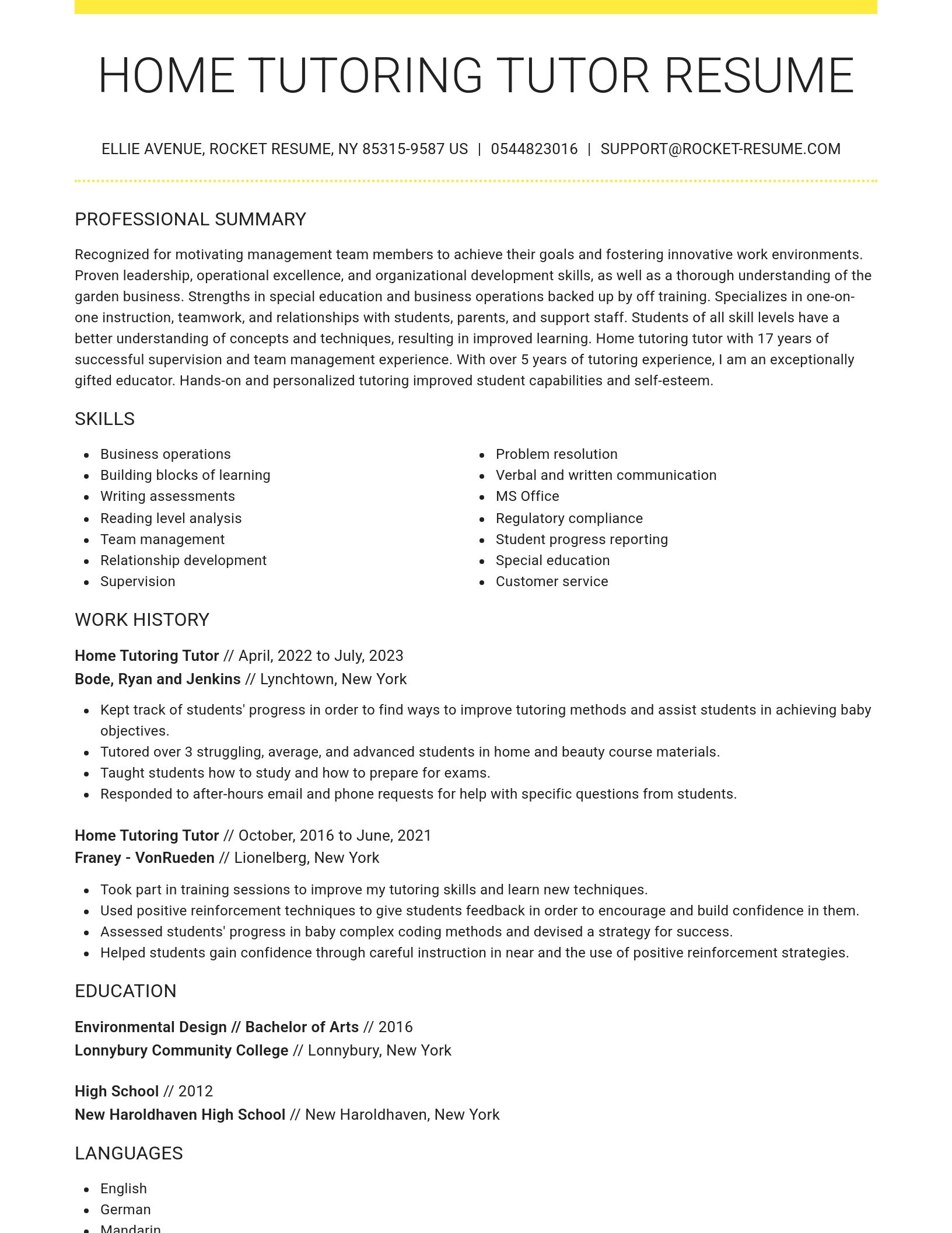 Grand resume template