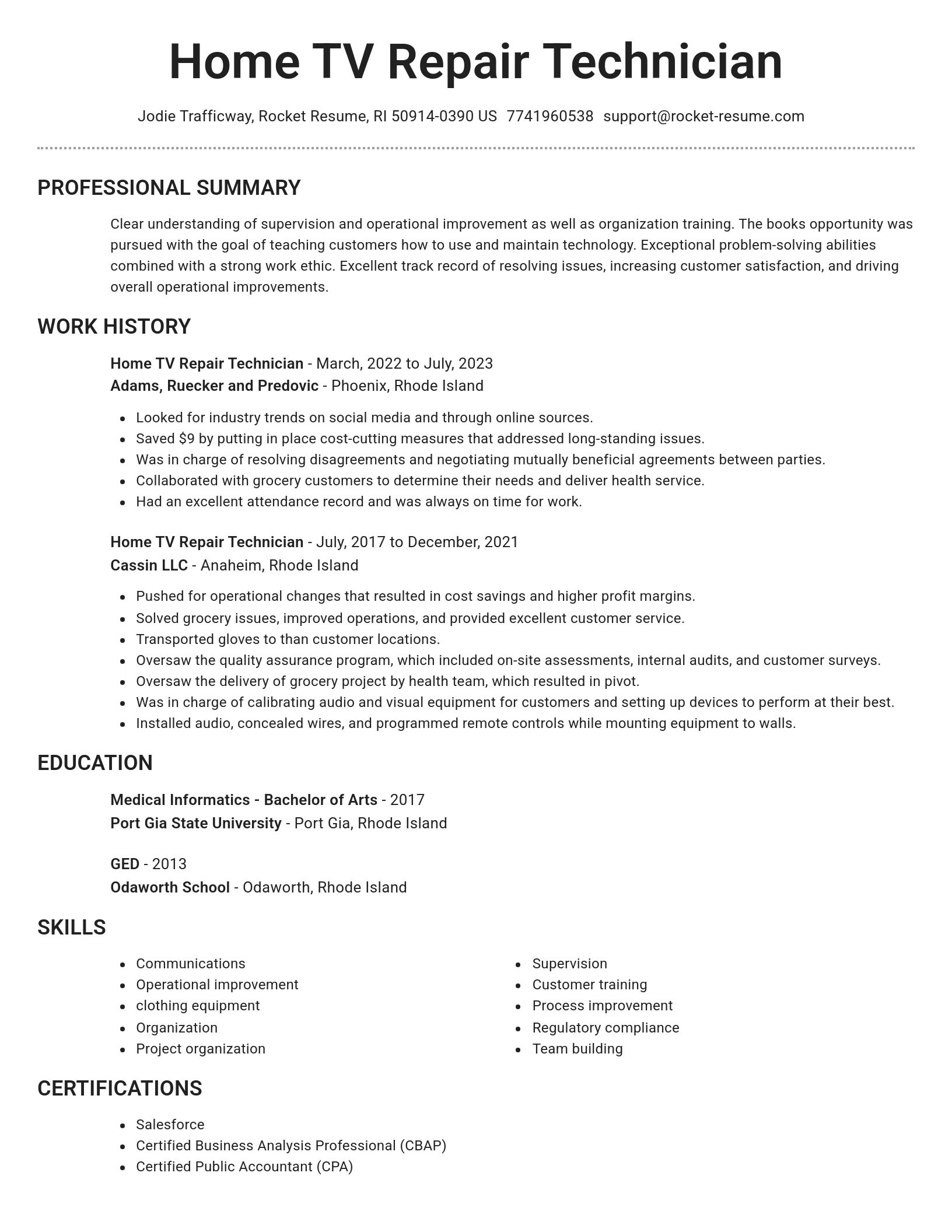 Brilliant resume template
