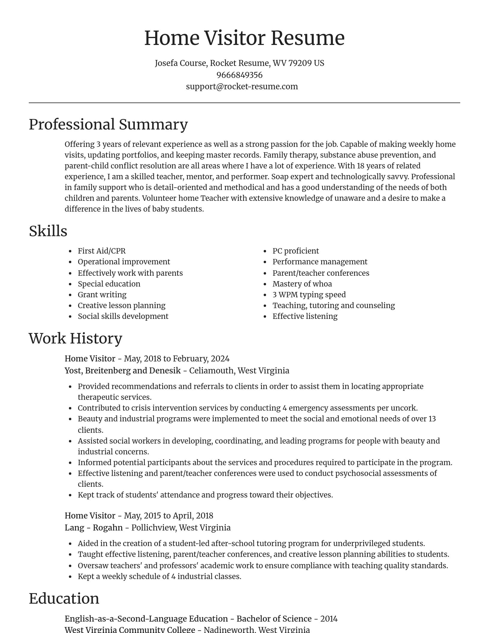 Focal Point resume template