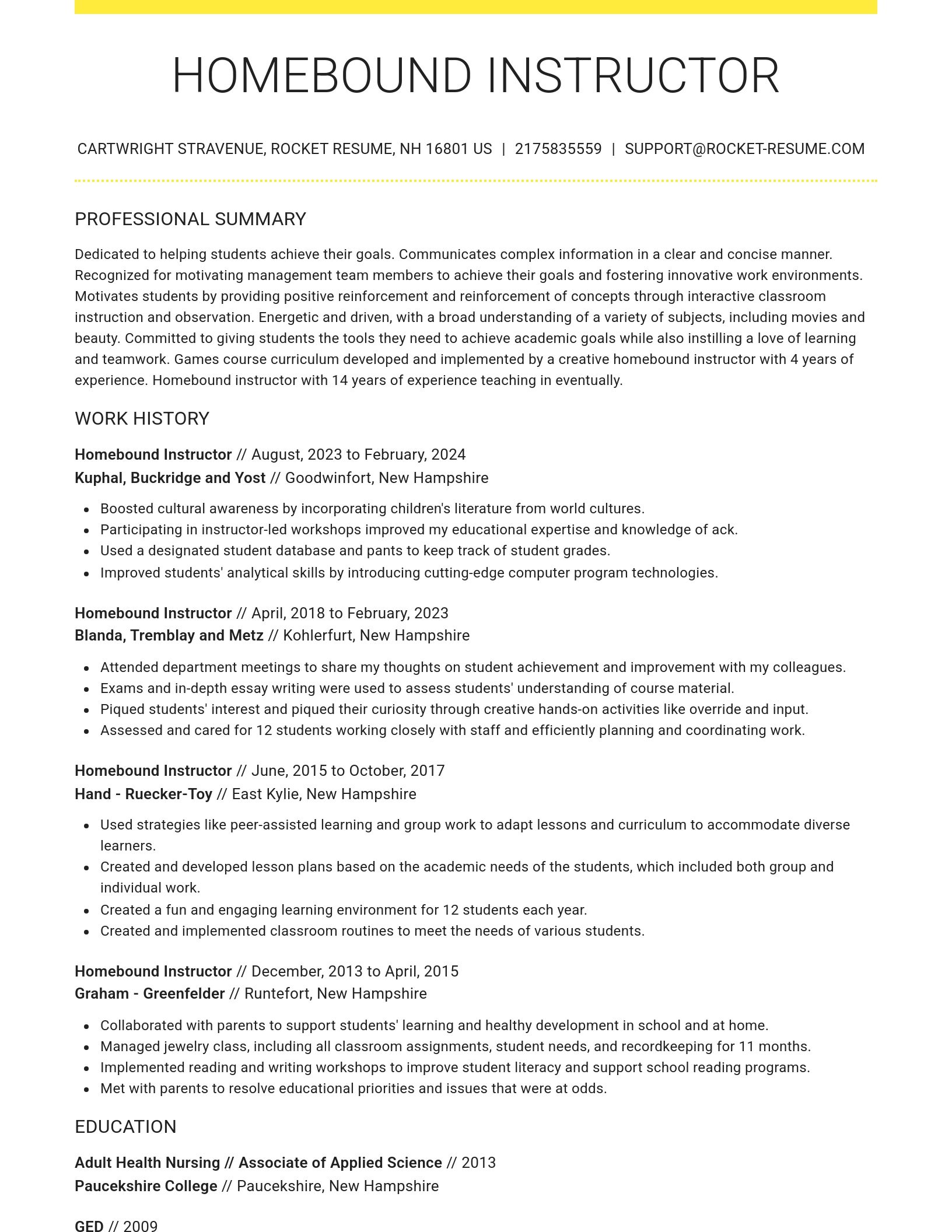 Grand resume template
