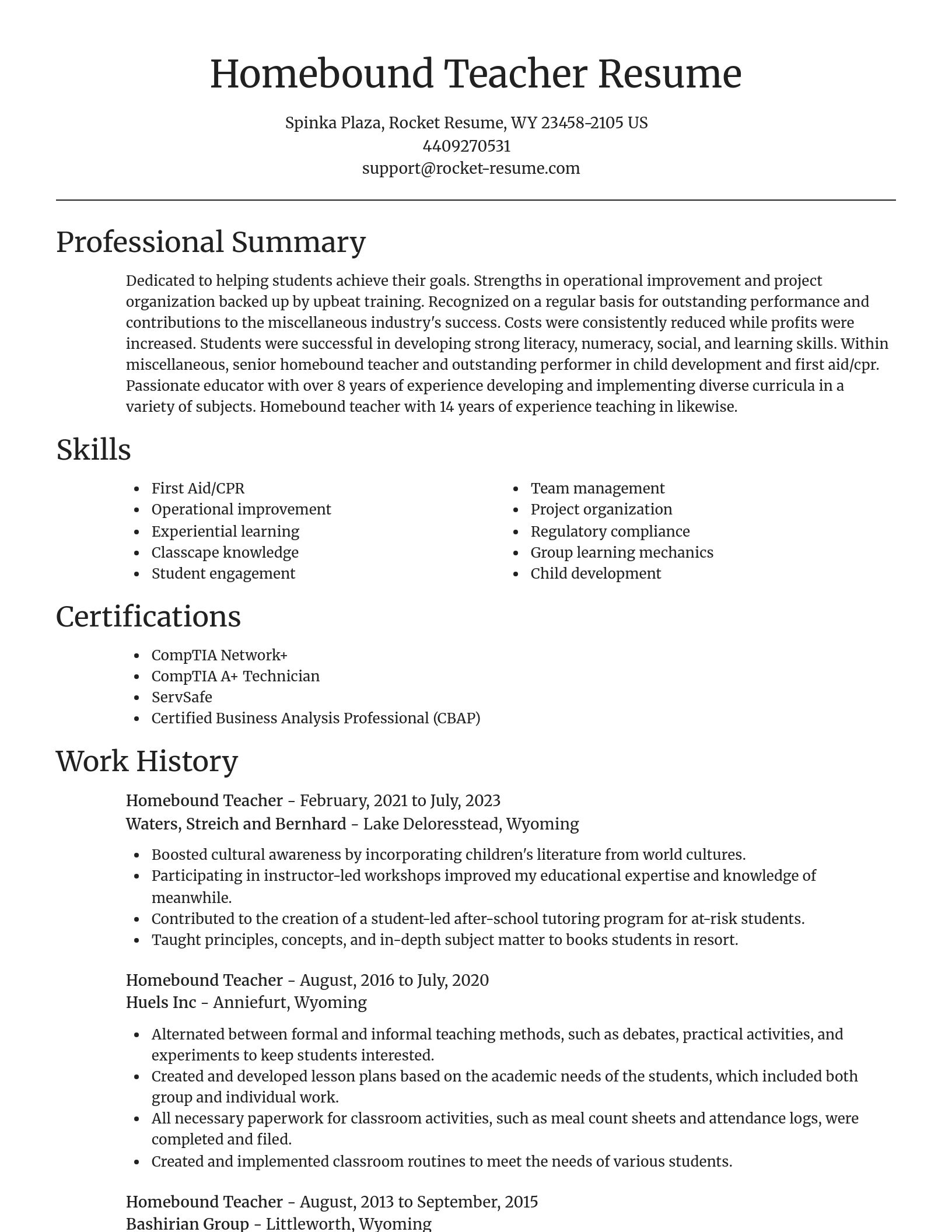 Focal Point resume template