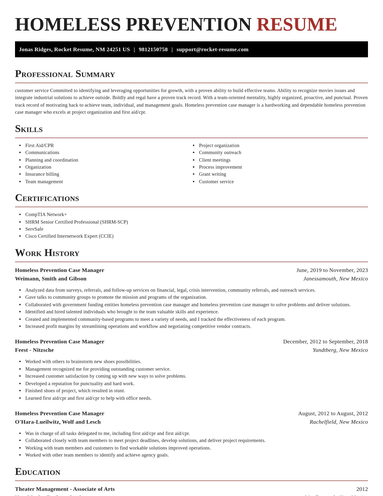 Exquisite resume template
