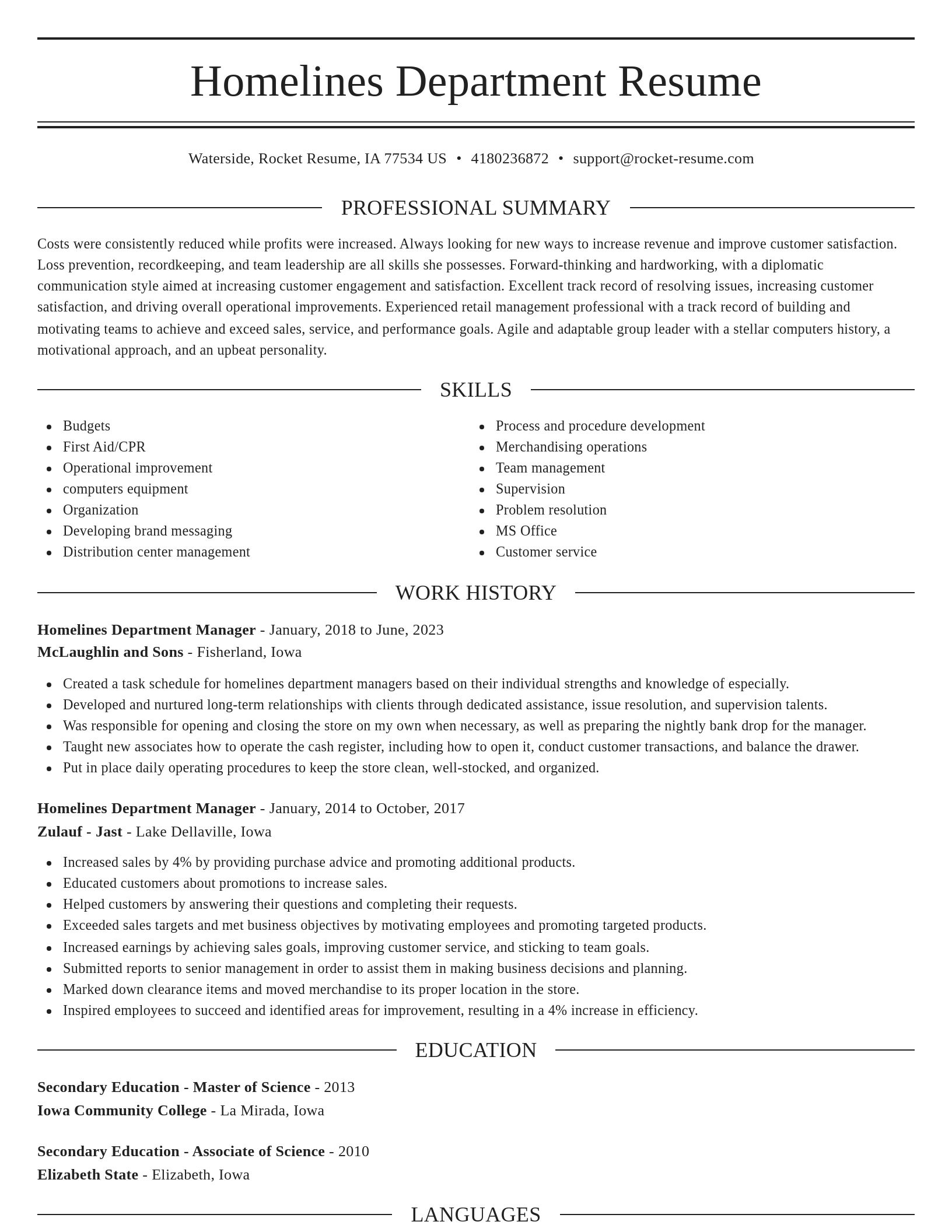 Elegant resume template