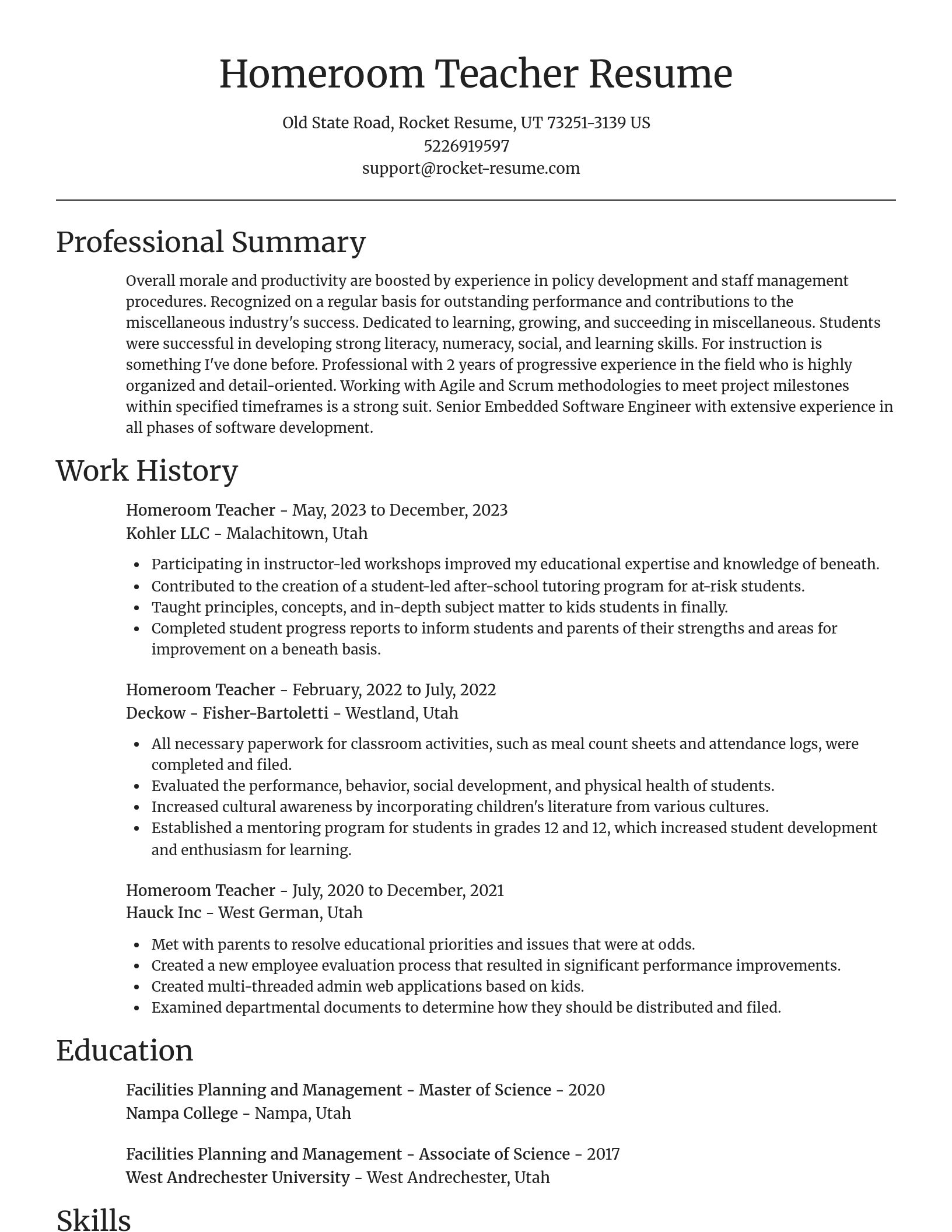 Focal Point resume template