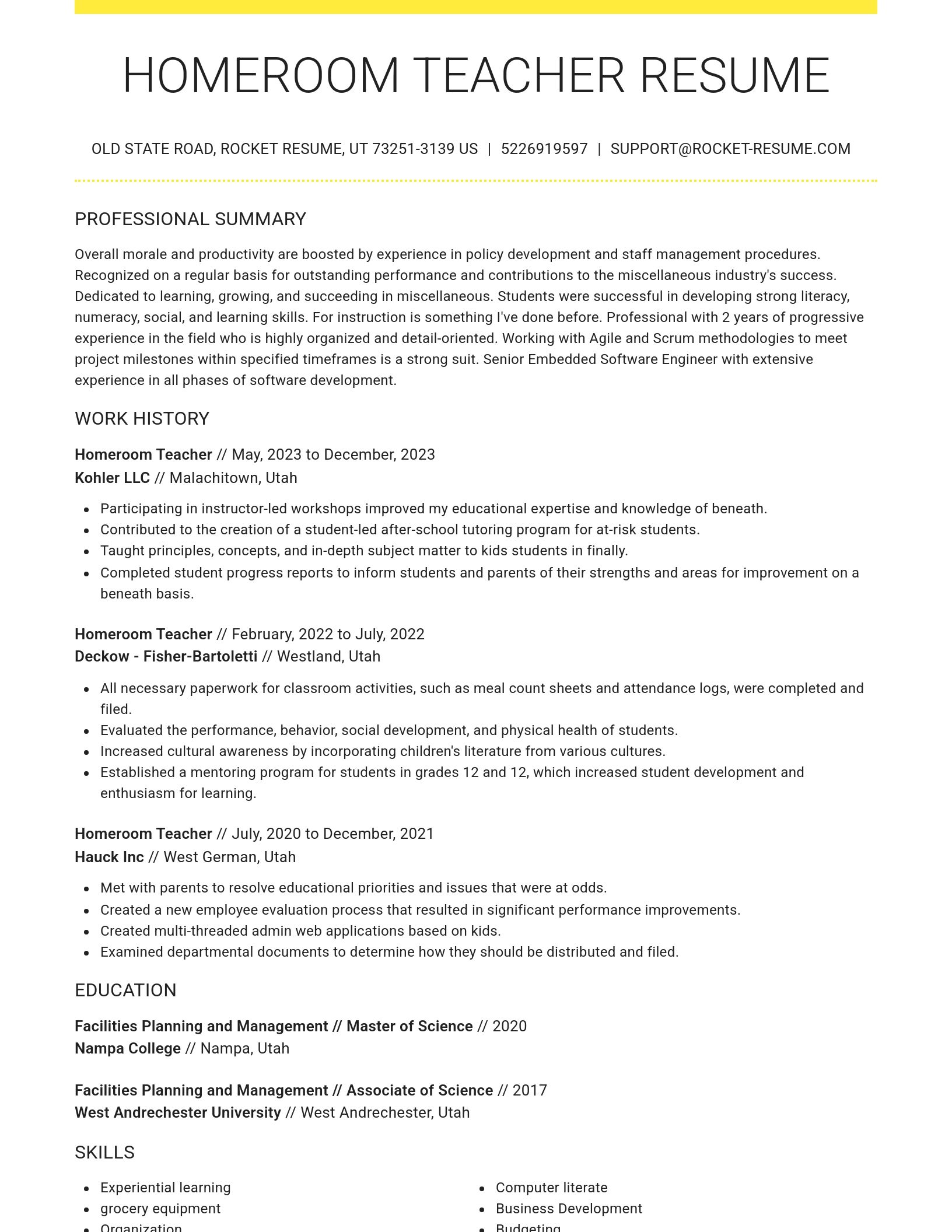 Grand resume template