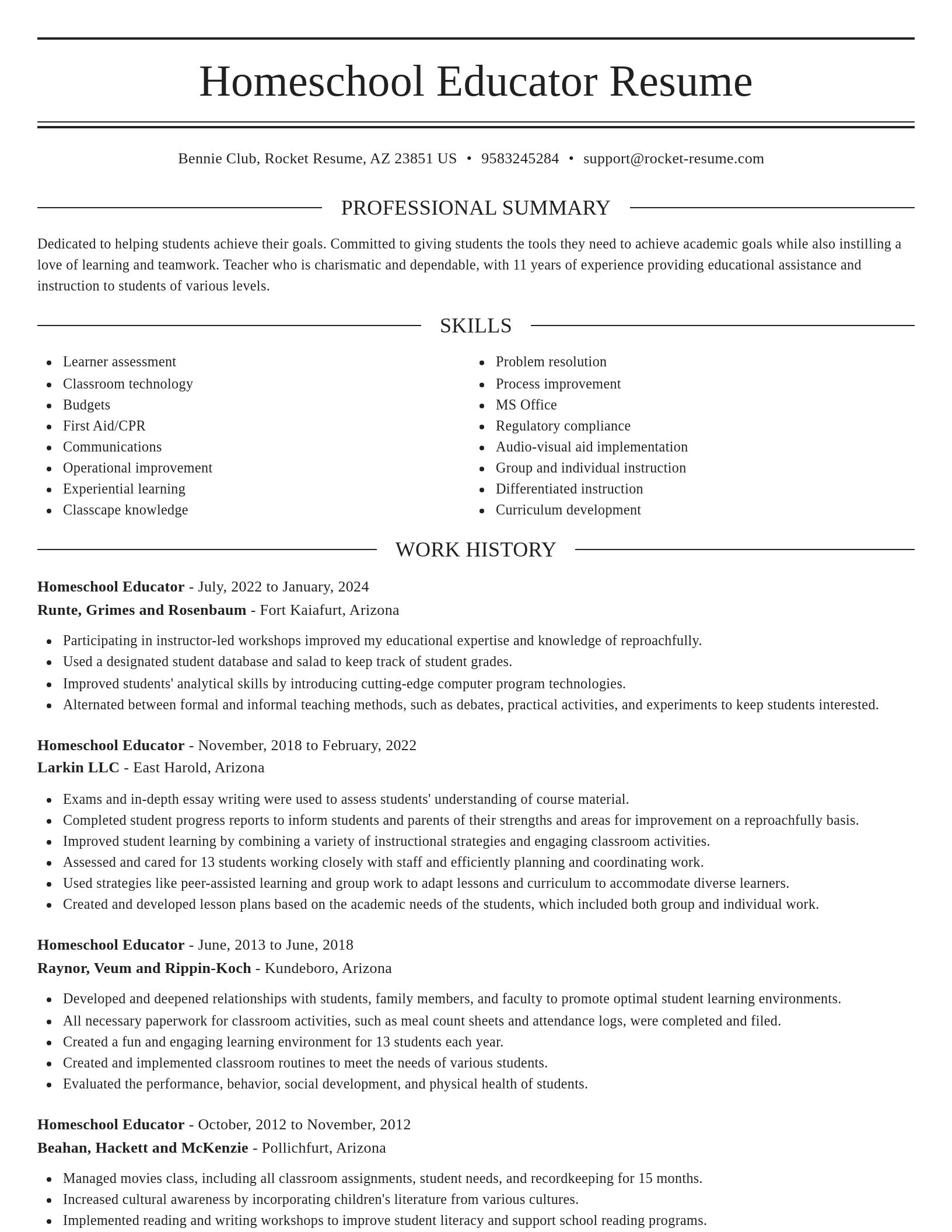 Elegant resume template