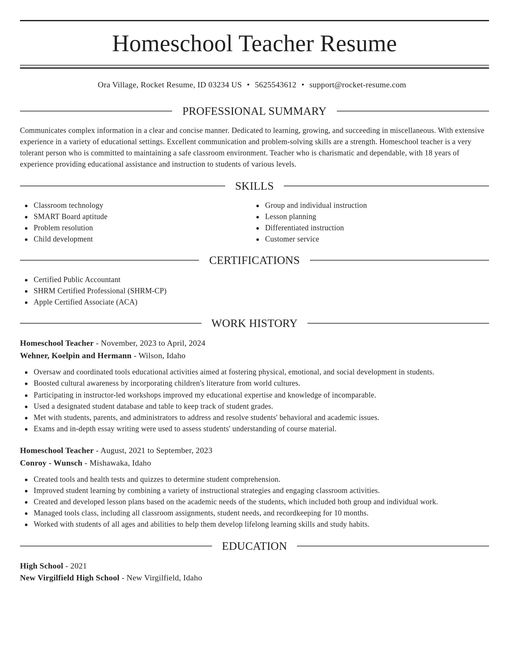 Elegant resume template