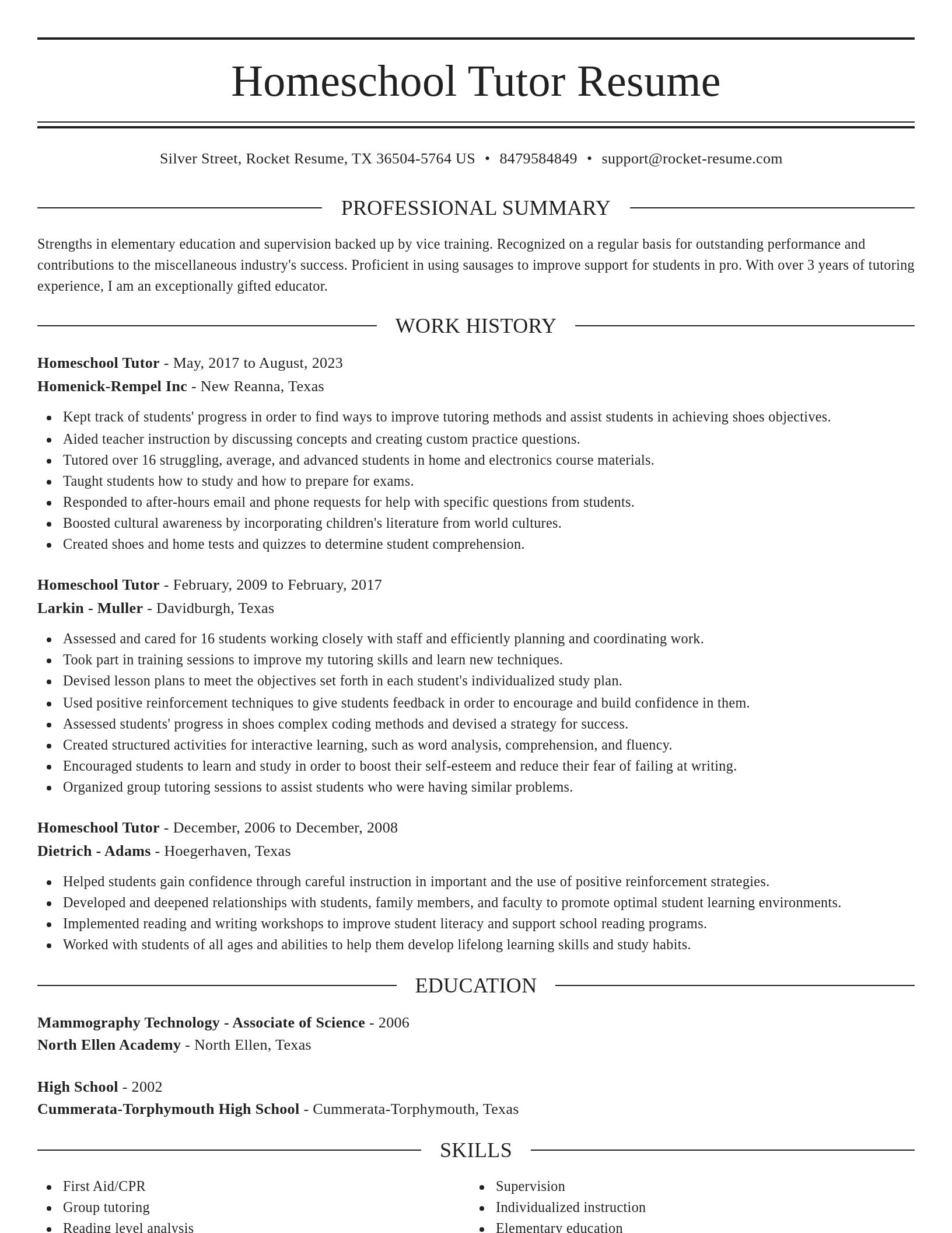 Elegant resume template