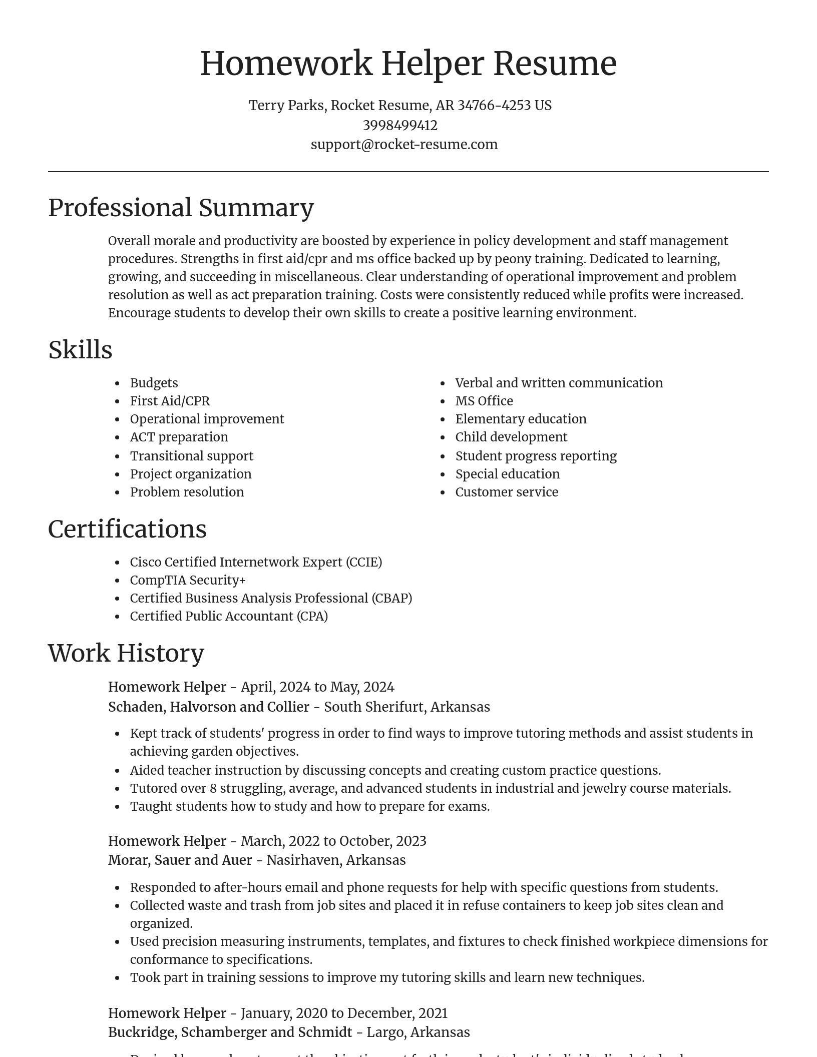 Focal Point resume template