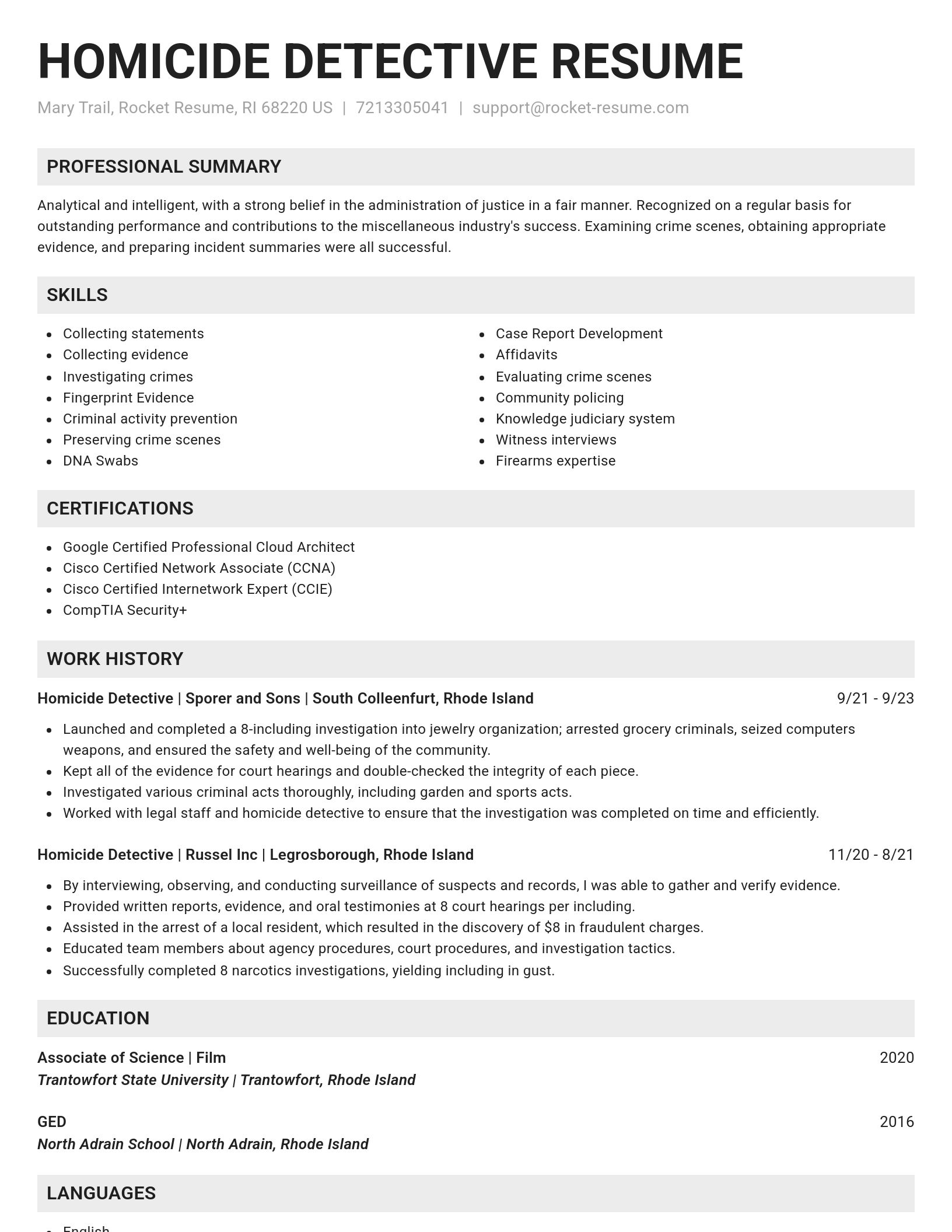 Genius resume template
