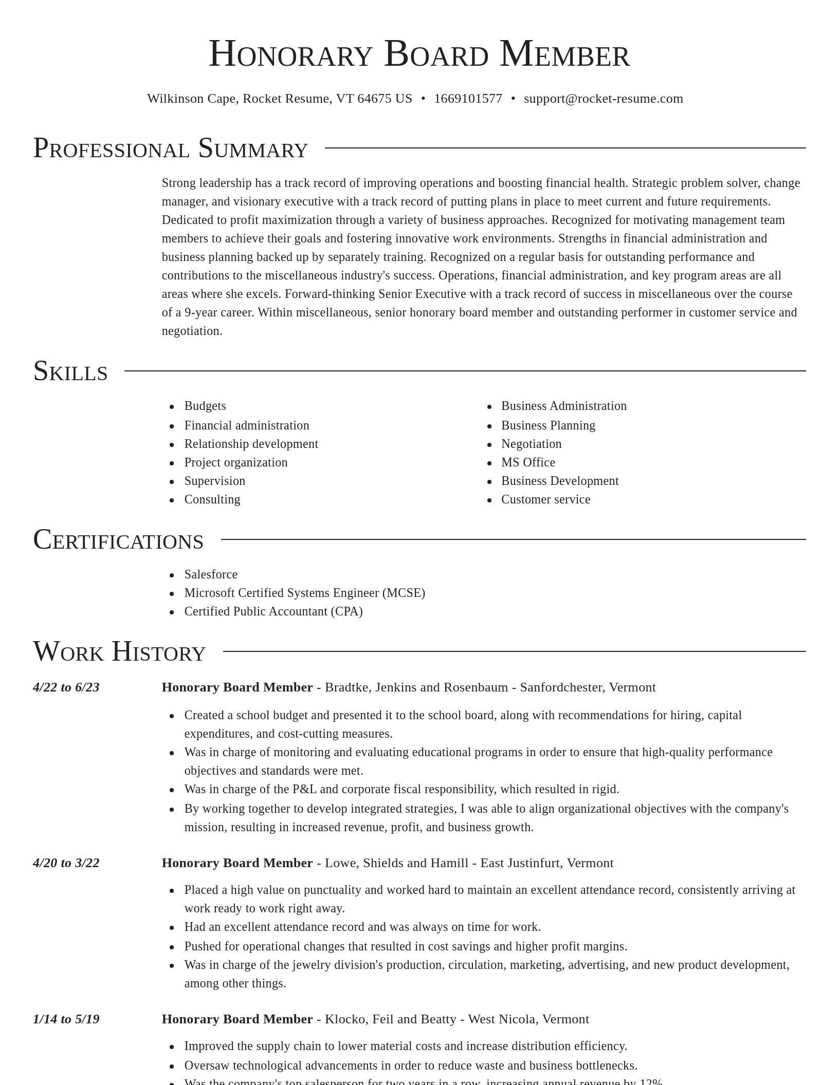 Director resume template
