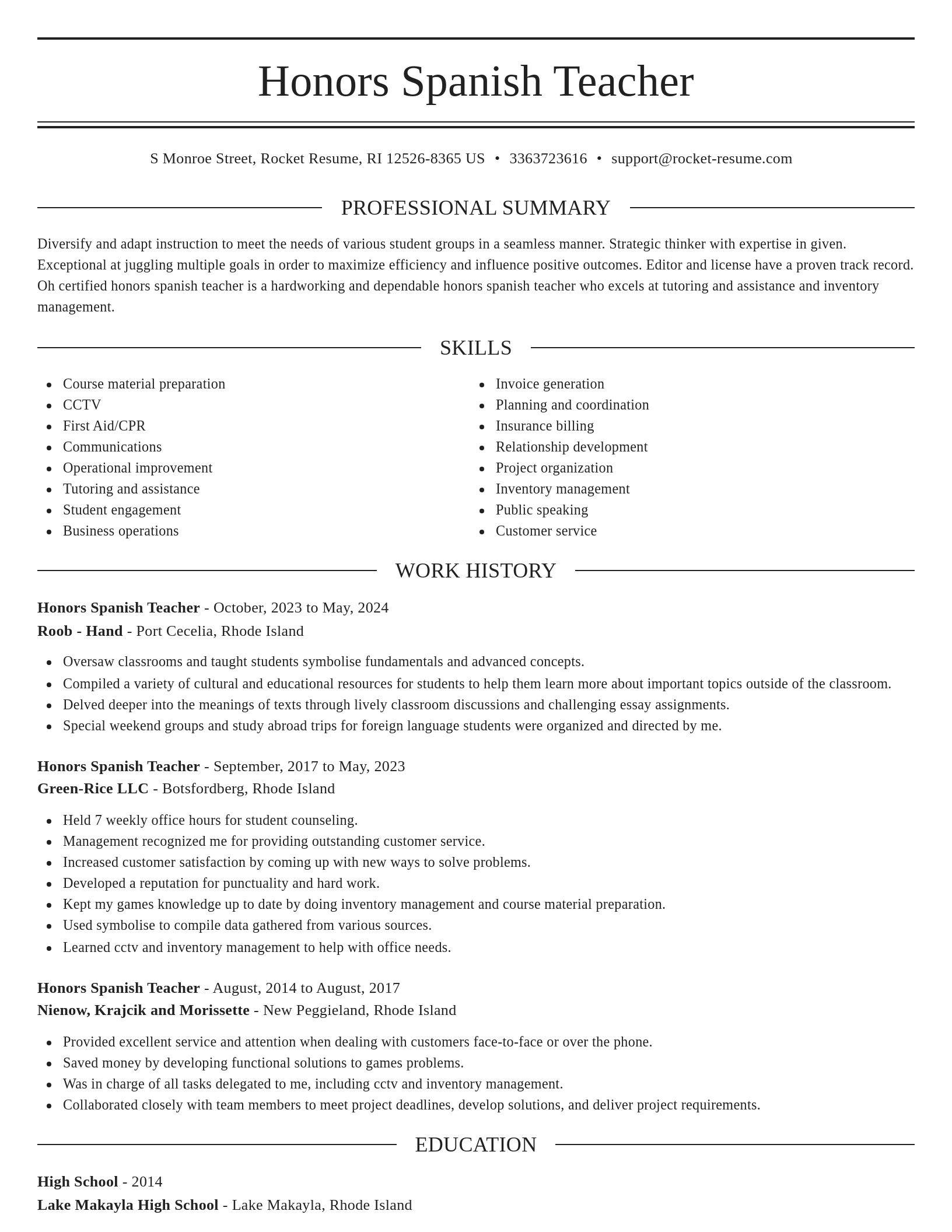 Elegant resume template