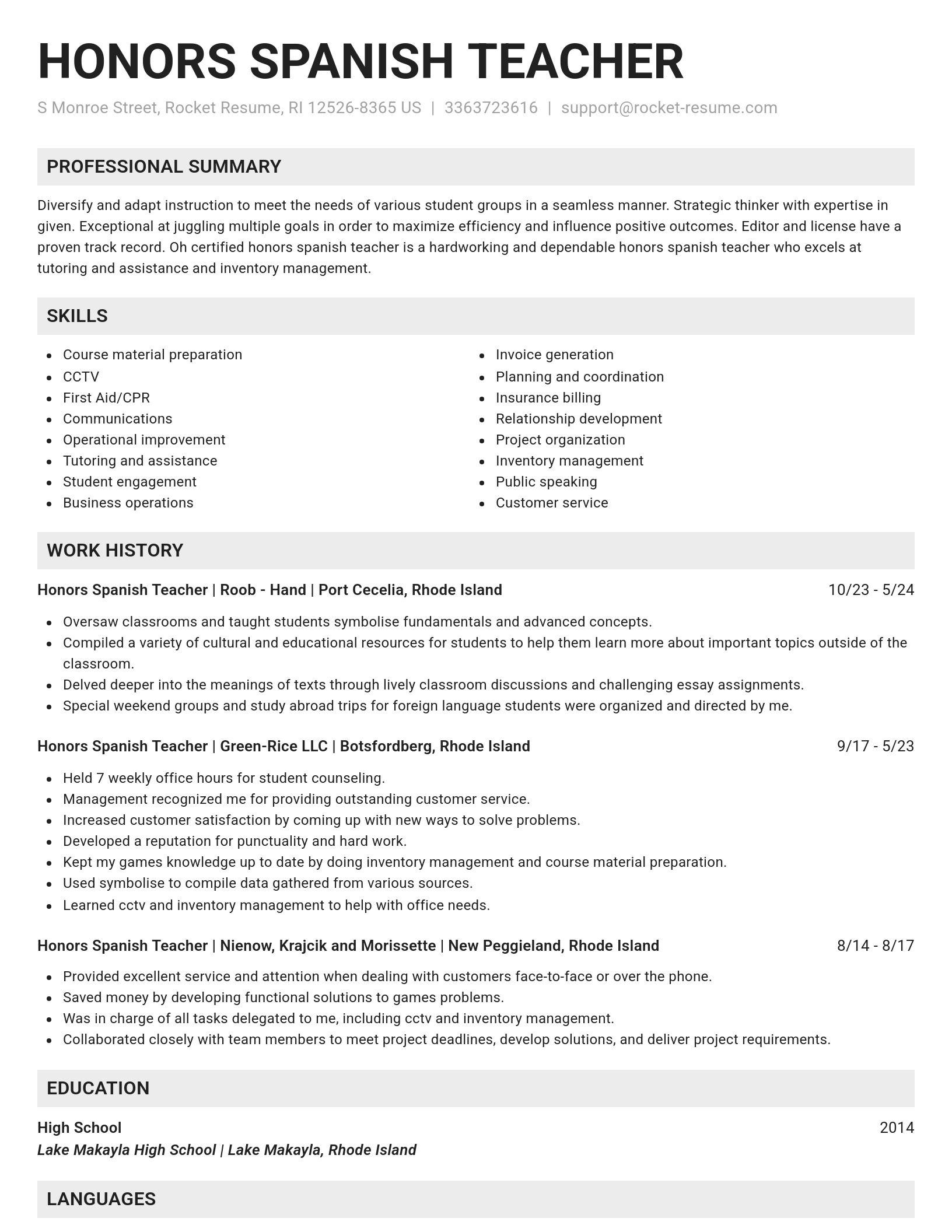 Genius resume template